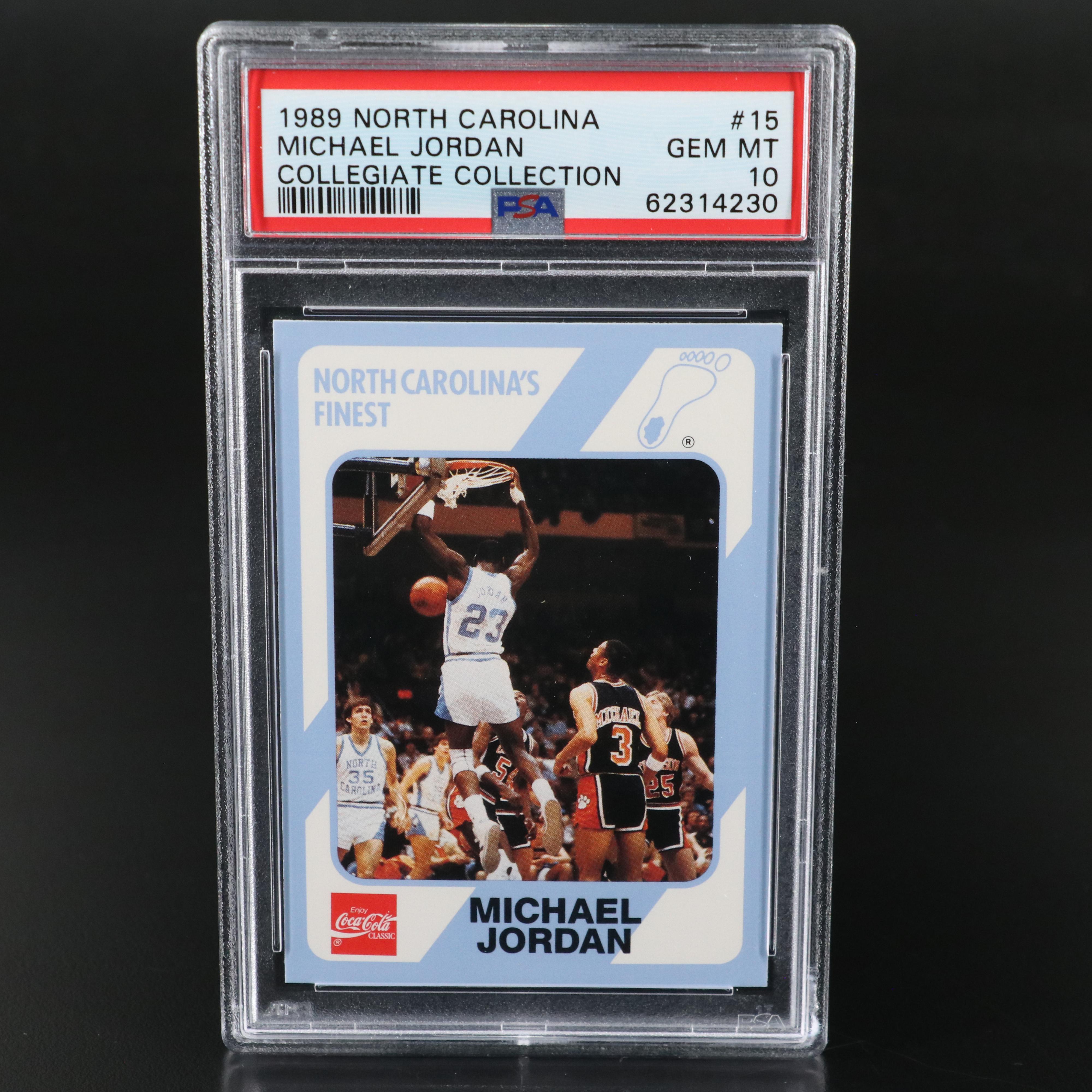 1989 Collegiate Collection Michael Jordan Basketball Card PSA 10