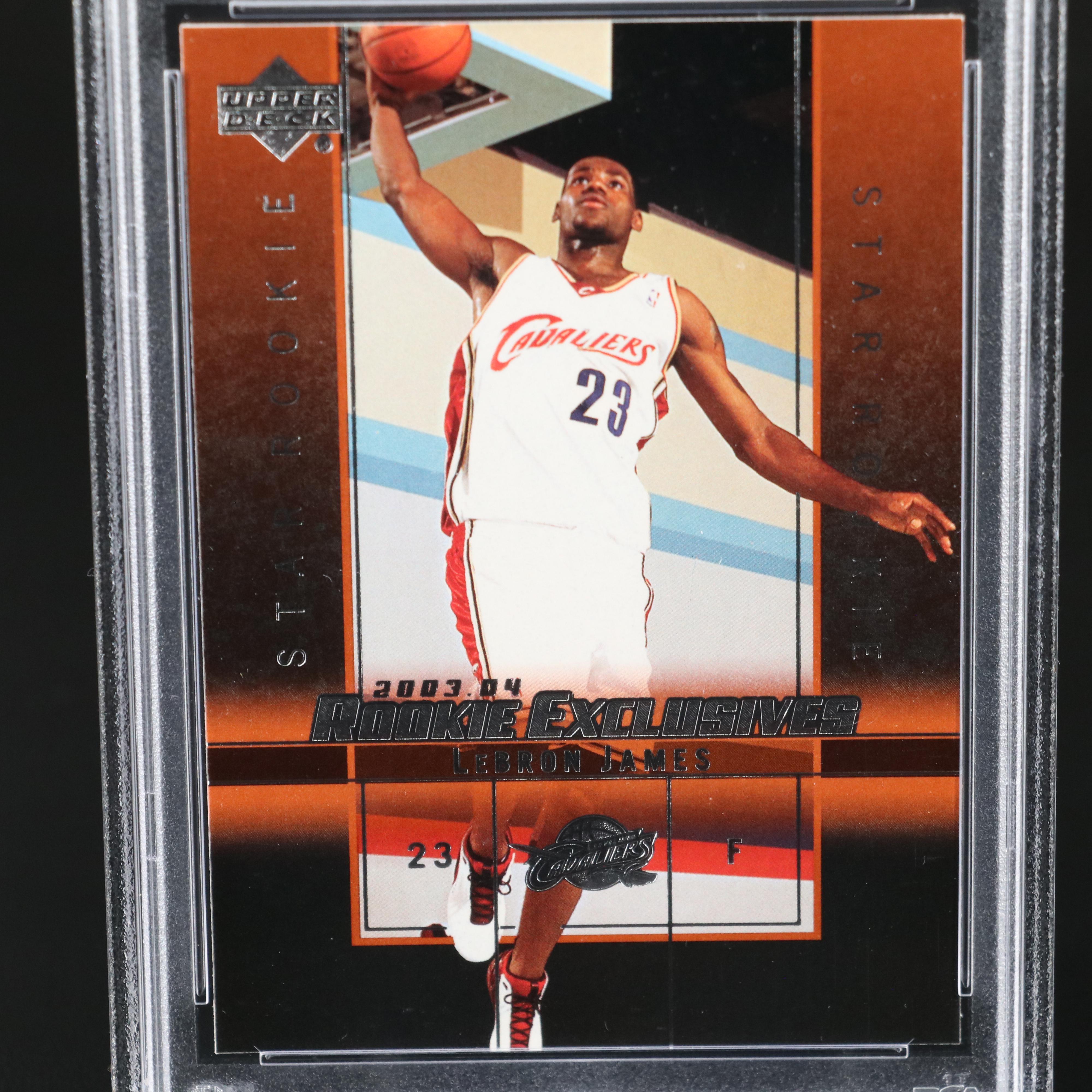 2003 Upper Deck LeBron James Rookie Exclusives Basketball Card Graded PSA 9