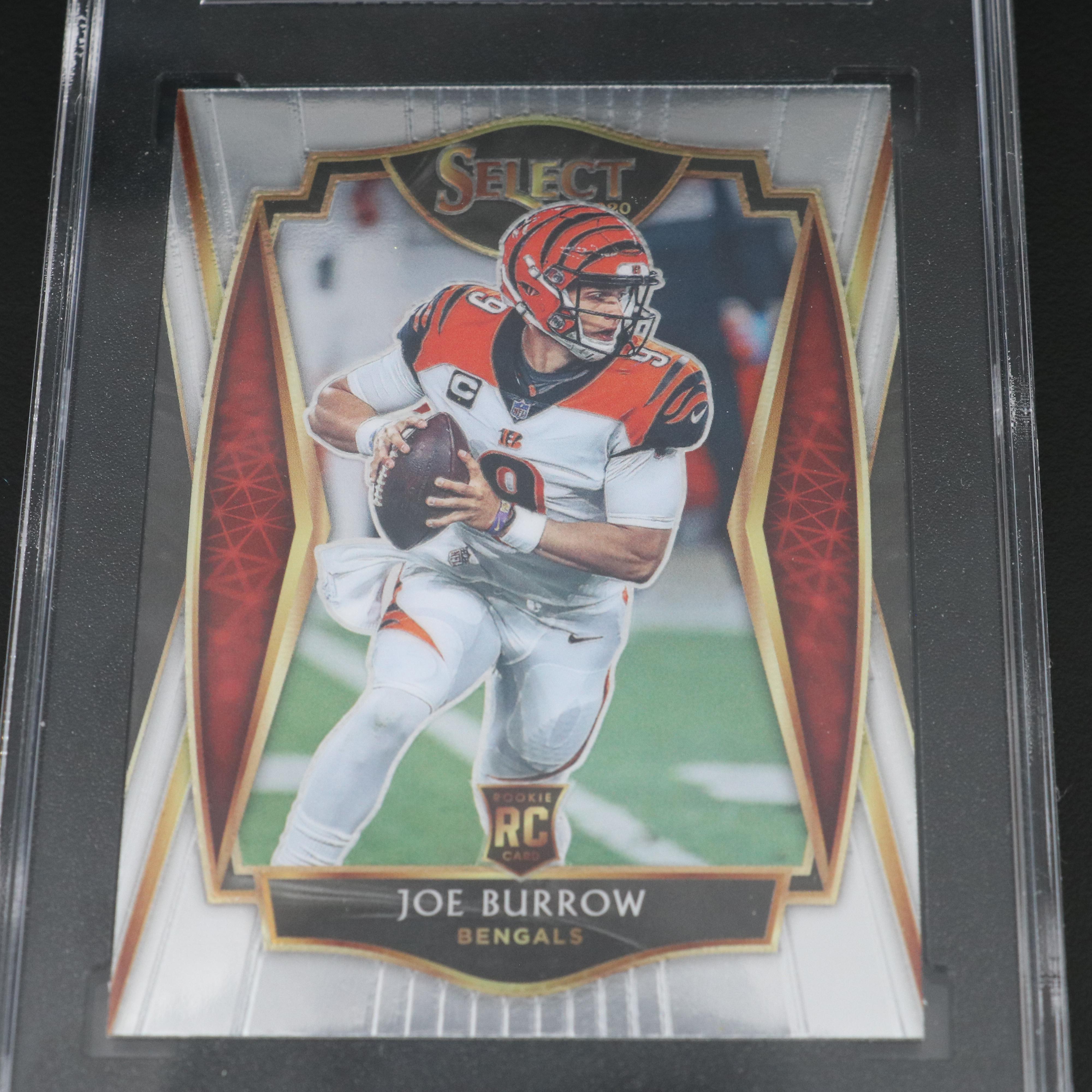 2020 Panini Select Joe Burrow Rookie Football Card Graded SGC 10
