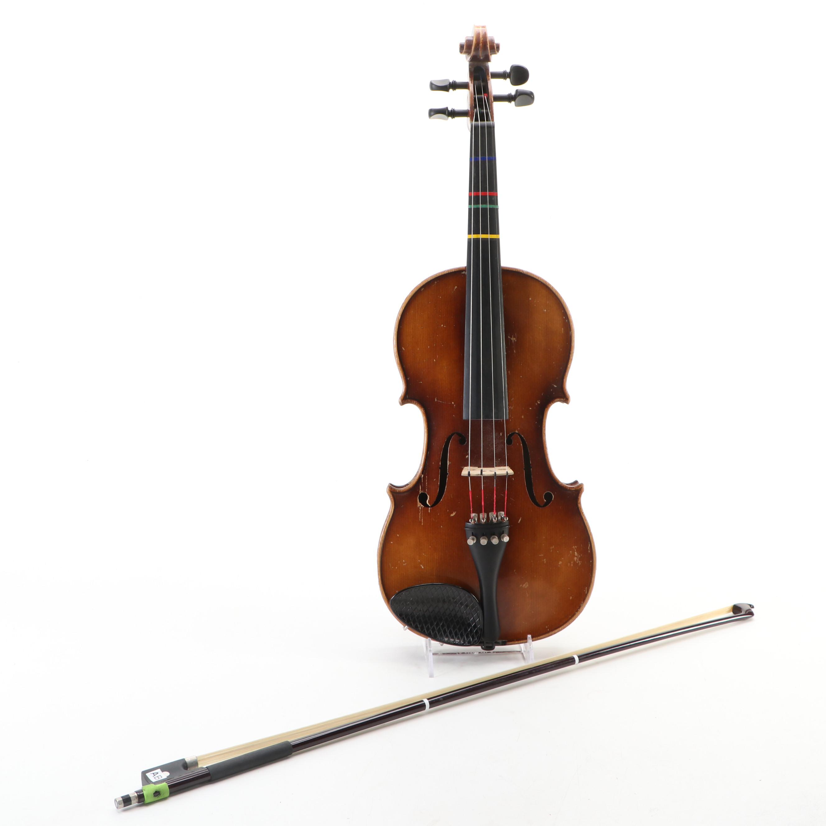 German Antonius Stradivarius Faciebat Cremona 1713 Copy 4/4 Violin with Case