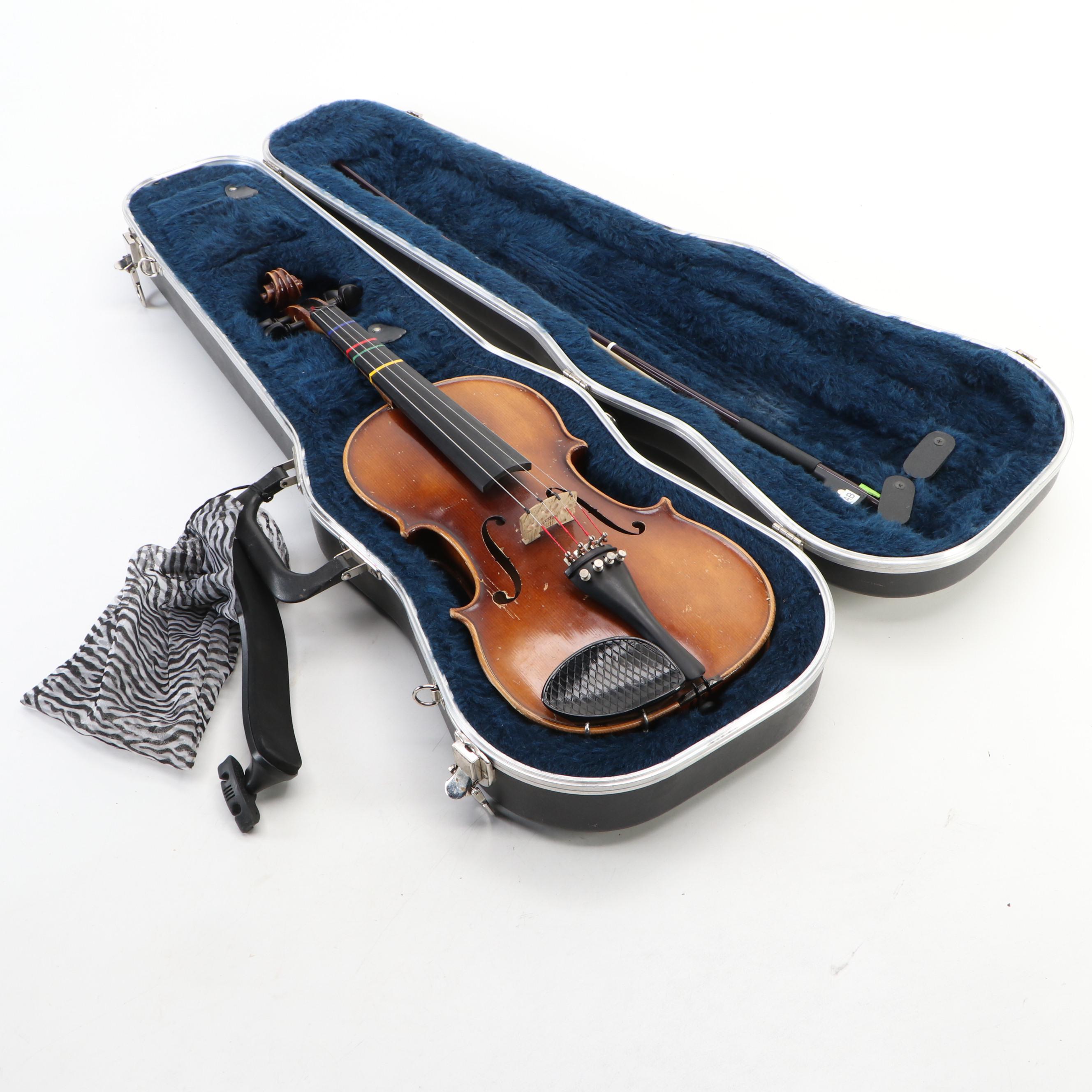 German Antonius Stradivarius Faciebat Cremona 1713 Copy 4/4 Violin with Case