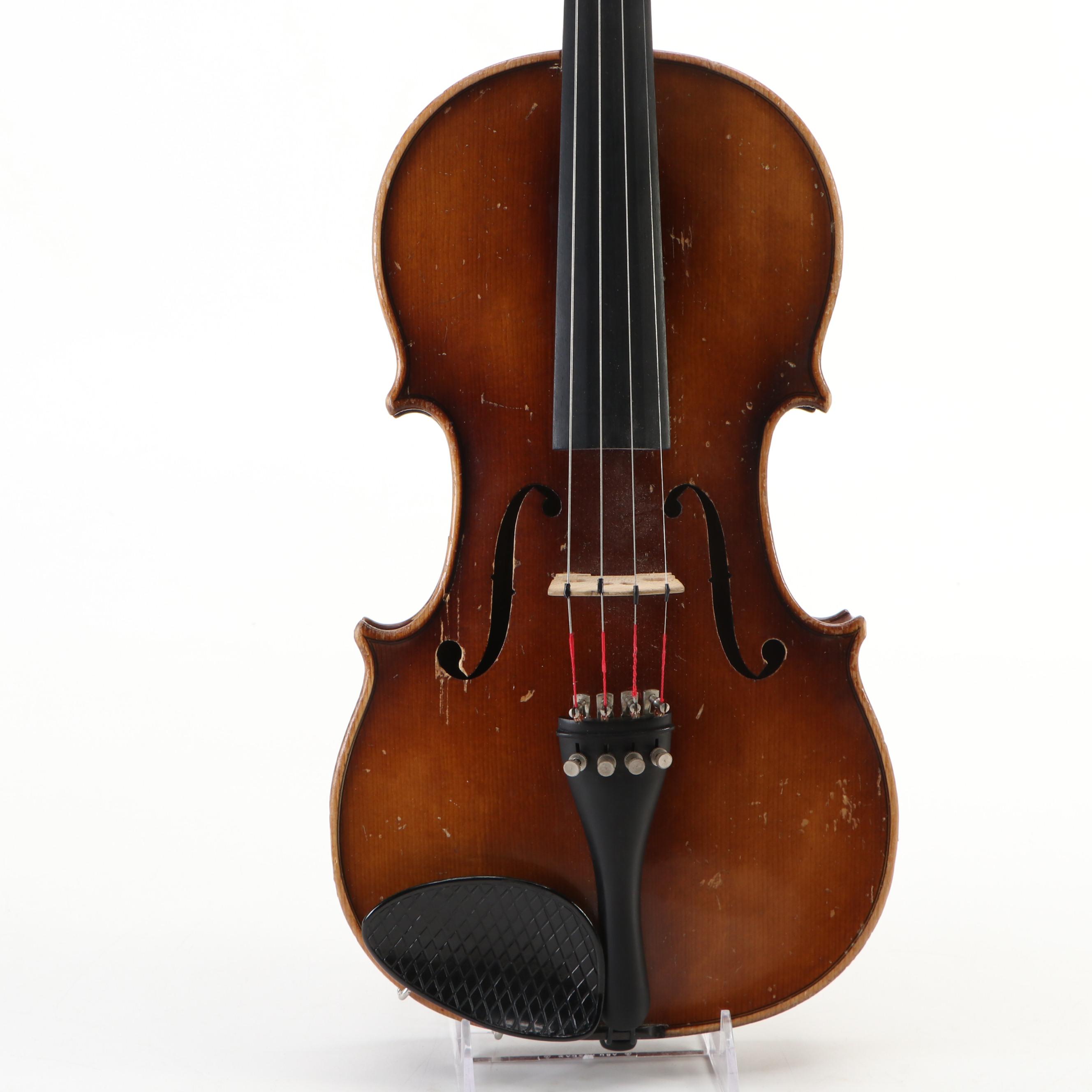 German Antonius Stradivarius Faciebat Cremona 1713 Copy 4/4 Violin with Case