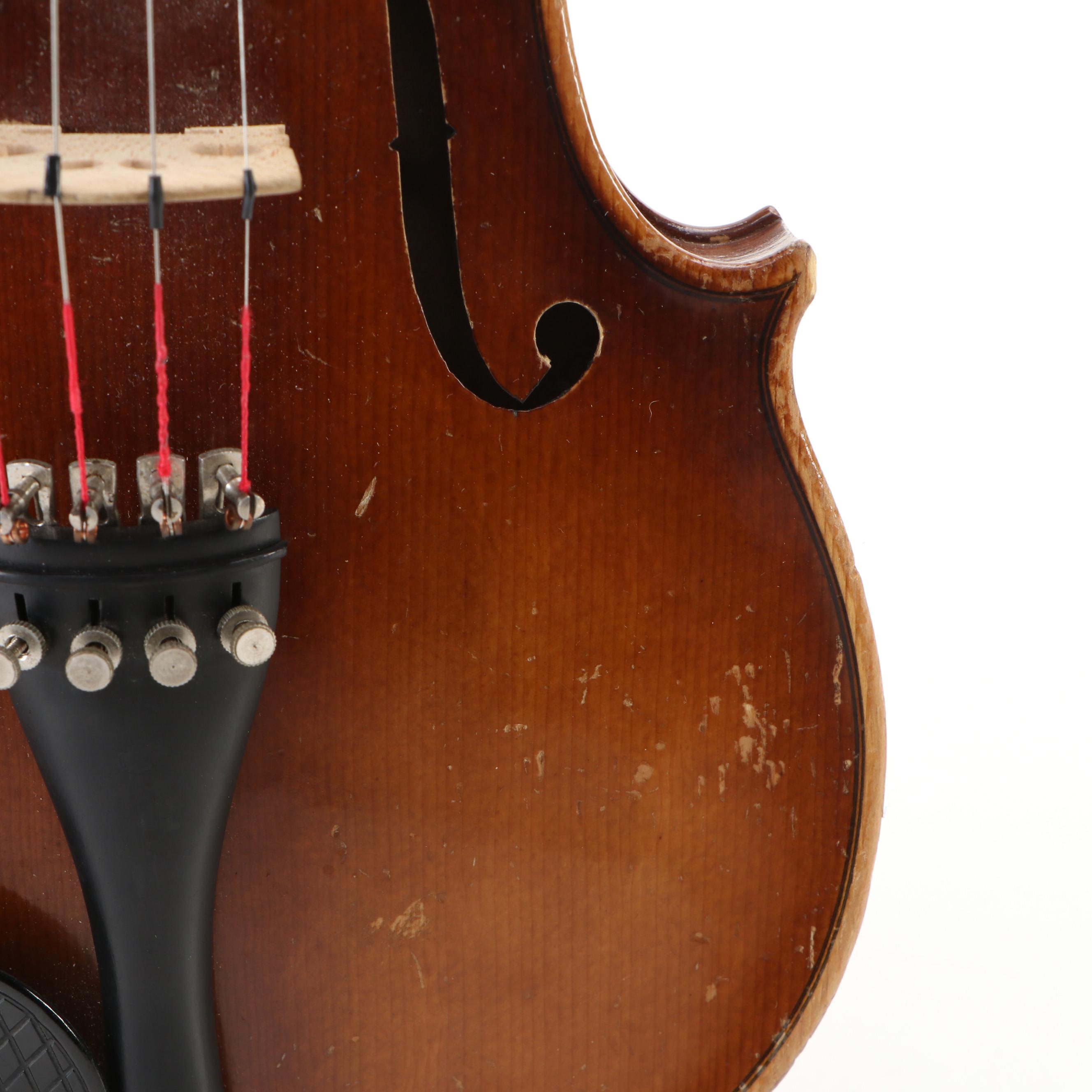 German Antonius Stradivarius Faciebat Cremona 1713 Copy 4/4 Violin with Case