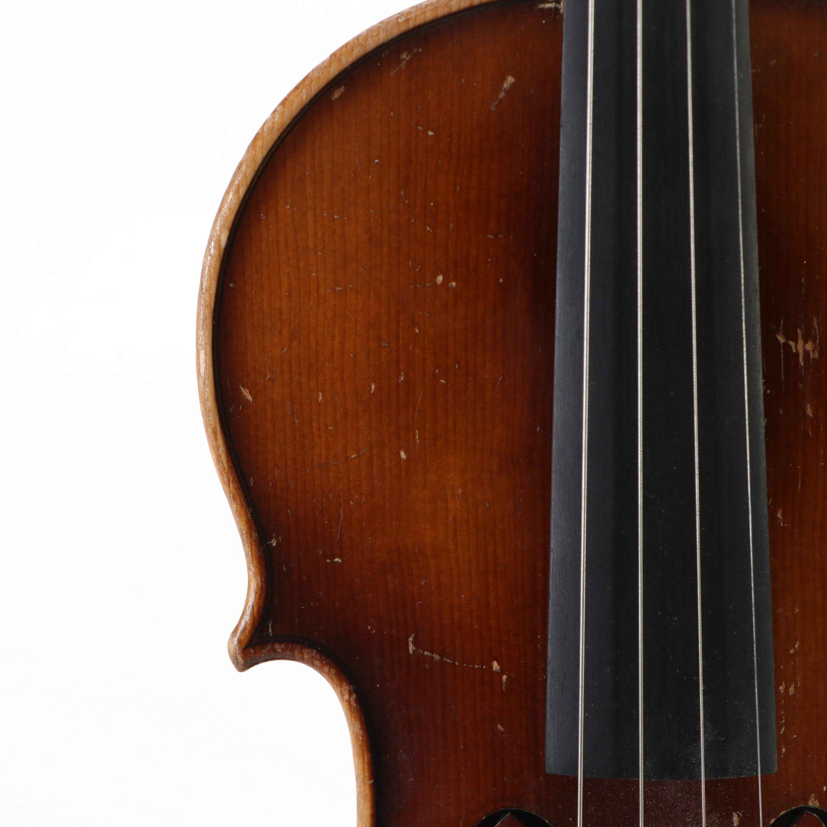 German Antonius Stradivarius Faciebat Cremona 1713 Copy 4/4 Violin with Case