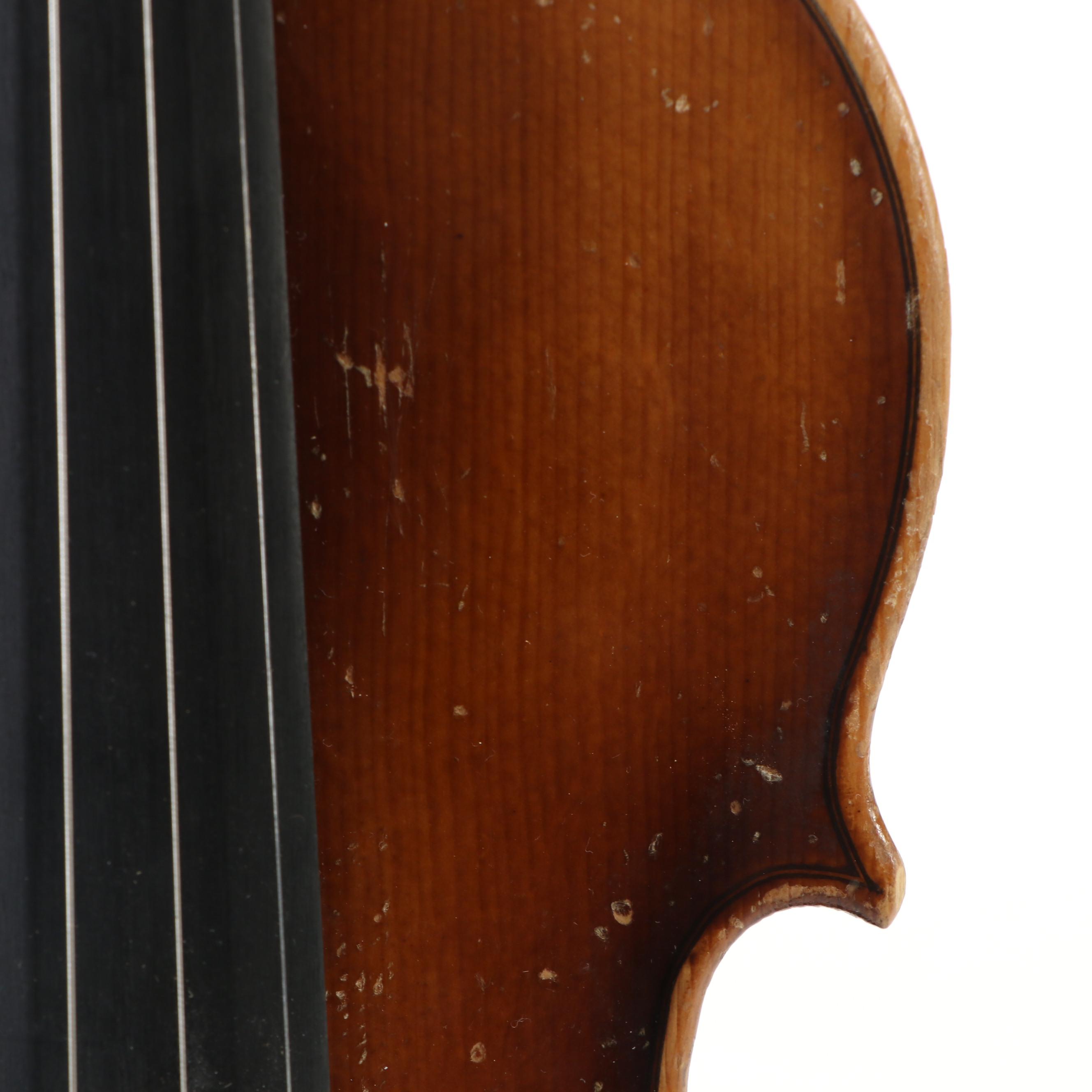 German Antonius Stradivarius Faciebat Cremona 1713 Copy 4/4 Violin with Case
