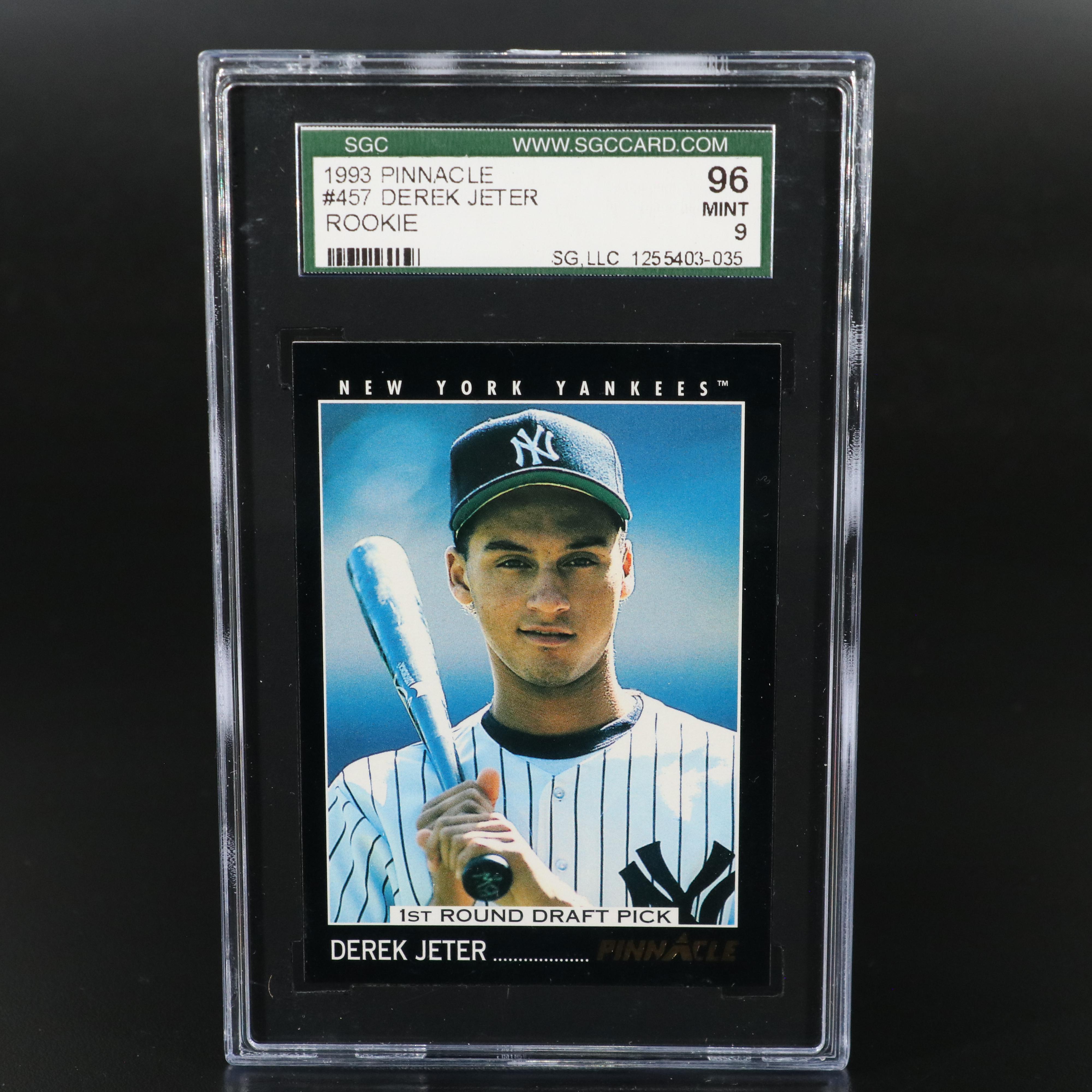 1993 Pinnacle Derek Jeter New York Yankees Rookie Card Graded SGC 9