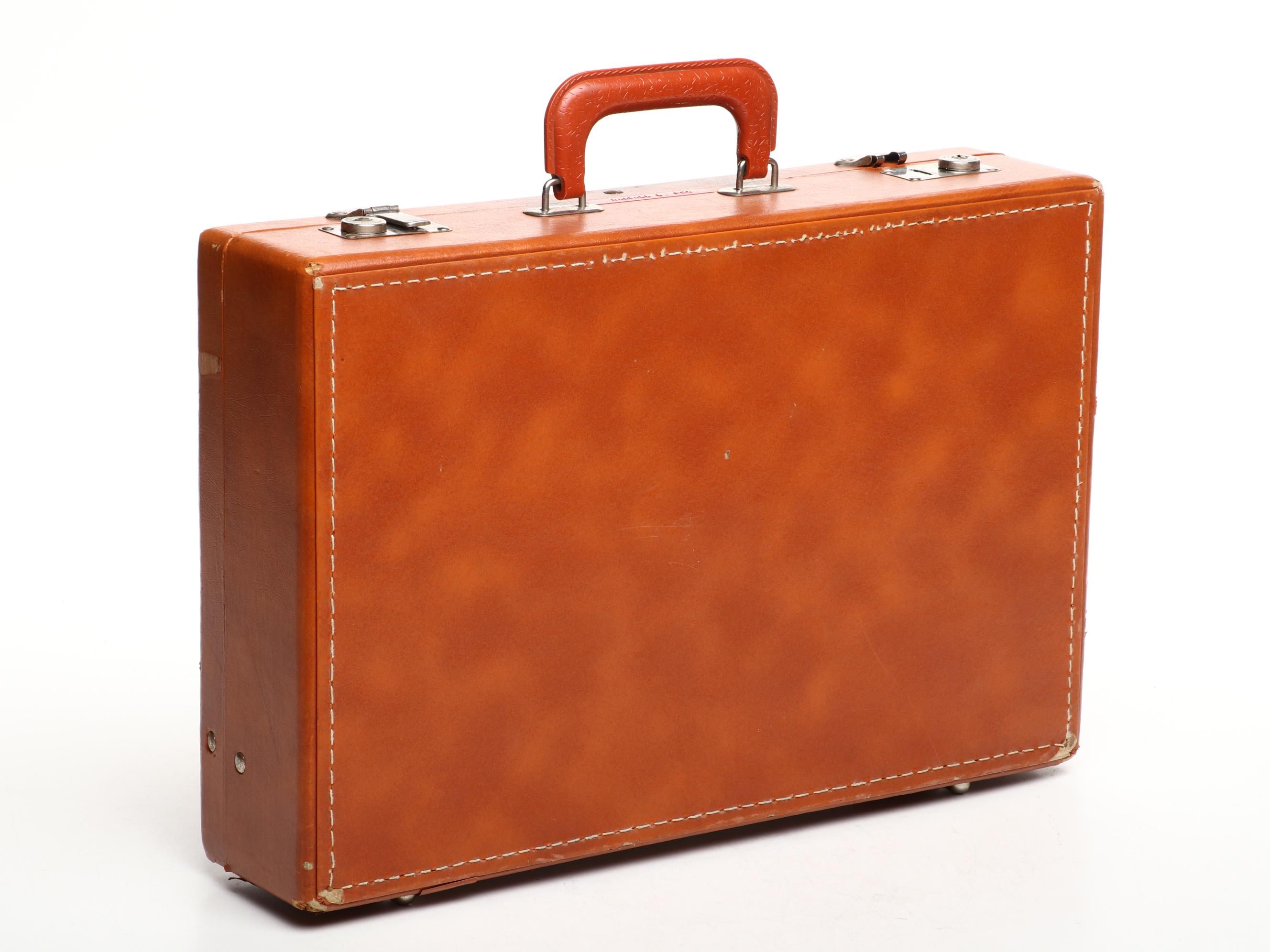 LEGO Building Blocks with Pamphlets and Vintage Vinyl Briefcase