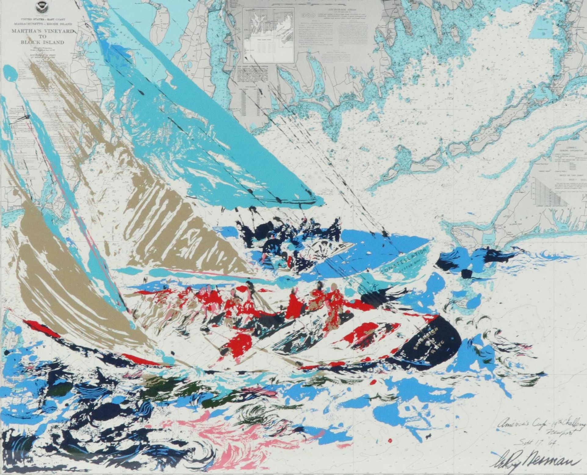 LeRoy Neiman Serigraph "Martha's Vineyard to Block Island"