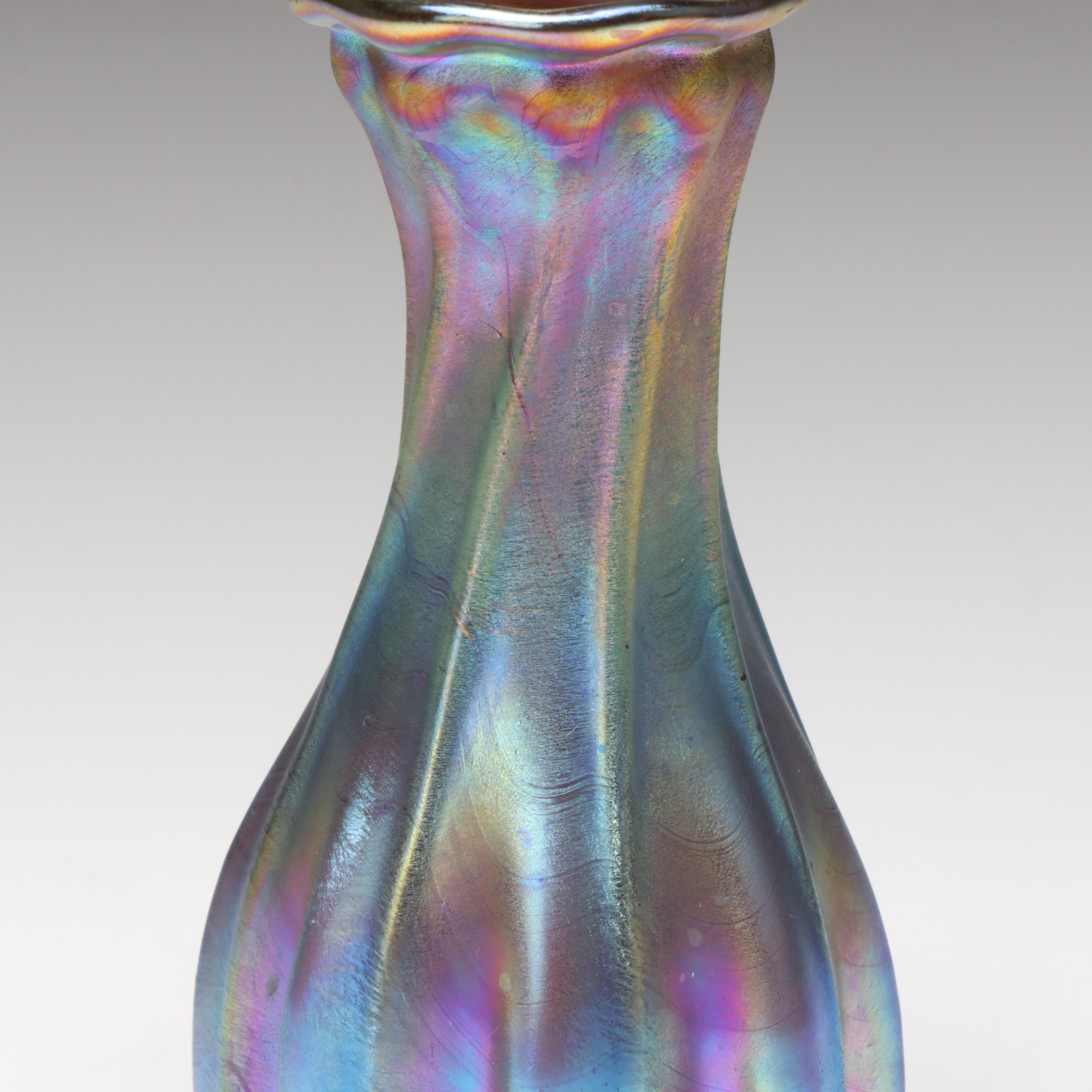 Louis Comfort Tiffany Favrile Art Glass Vase, Early 20th Century