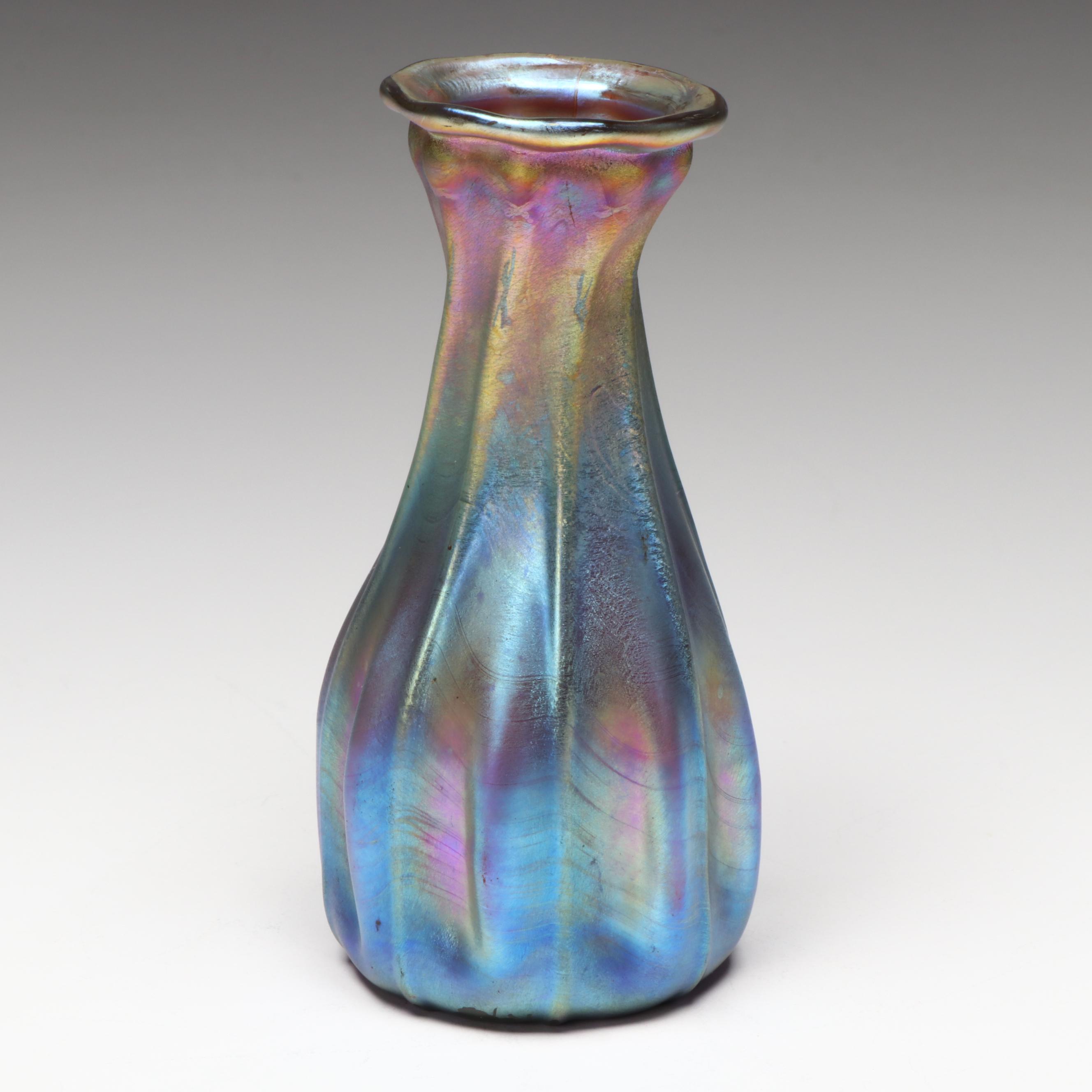 Louis Comfort Tiffany Favrile Art Glass Vase, Early 20th Century