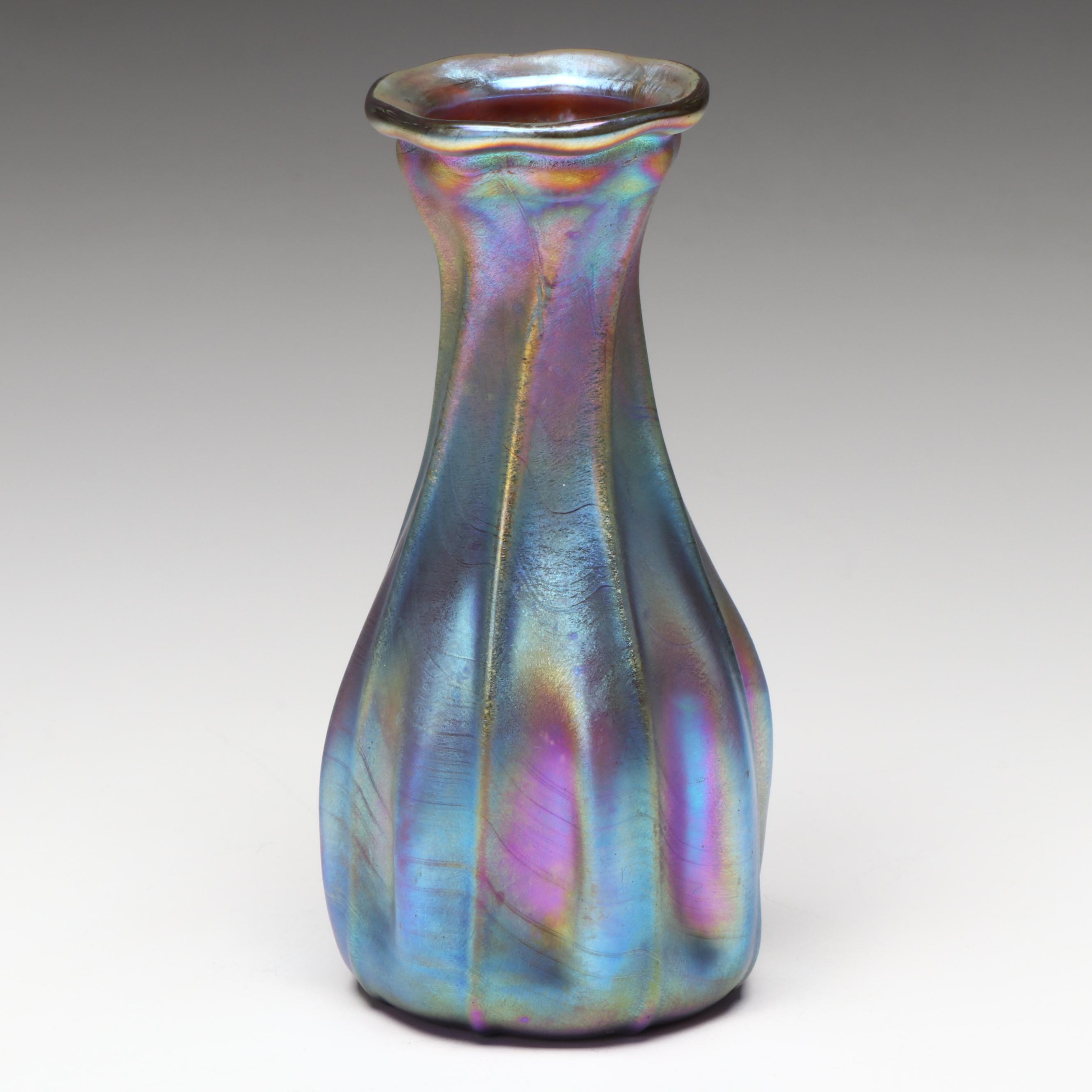 Louis Comfort Tiffany Favrile Art Glass Vase, Early 20th Century
