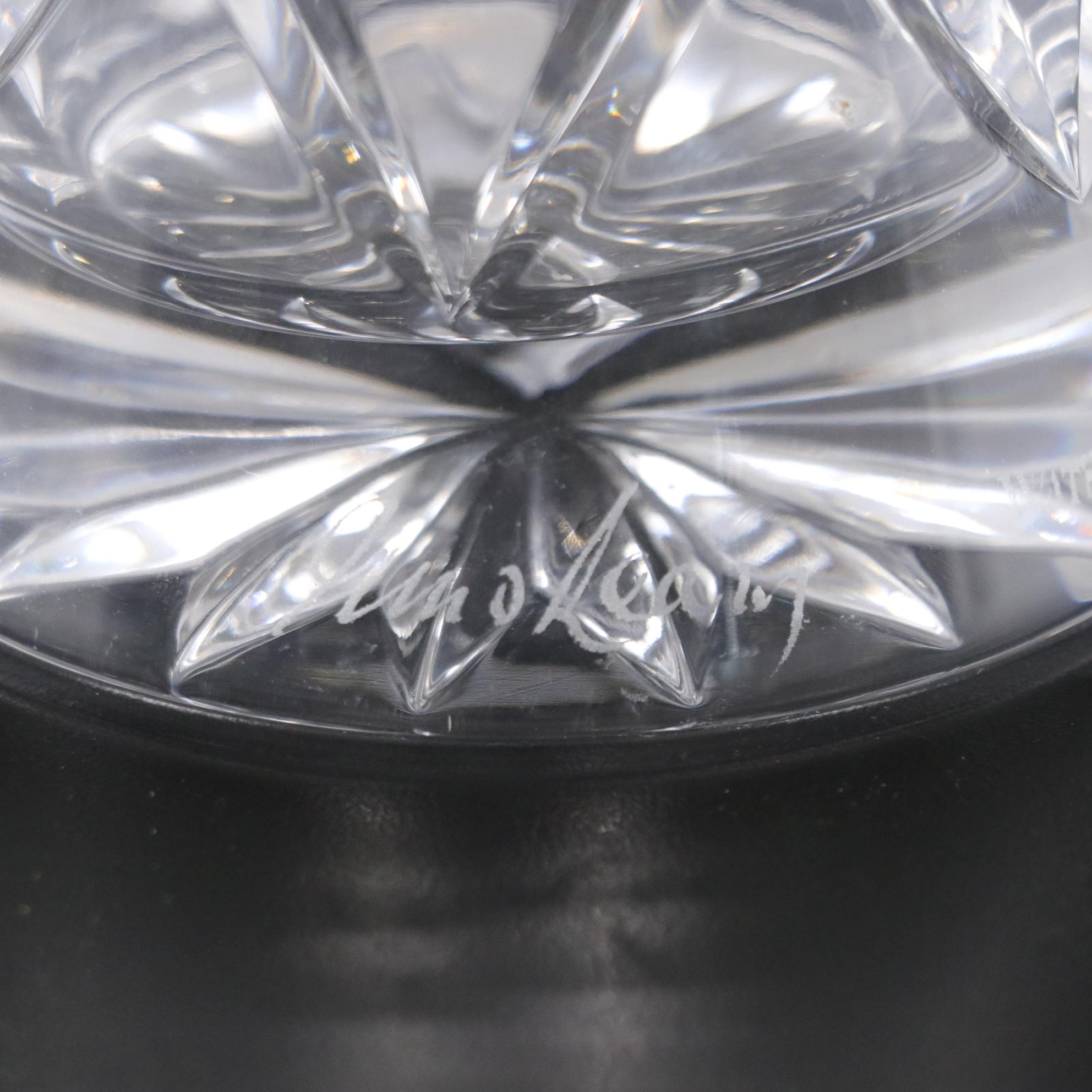 Waterford Crystal "Mourne" Blown Glass Flower Vase with Scallop Edge