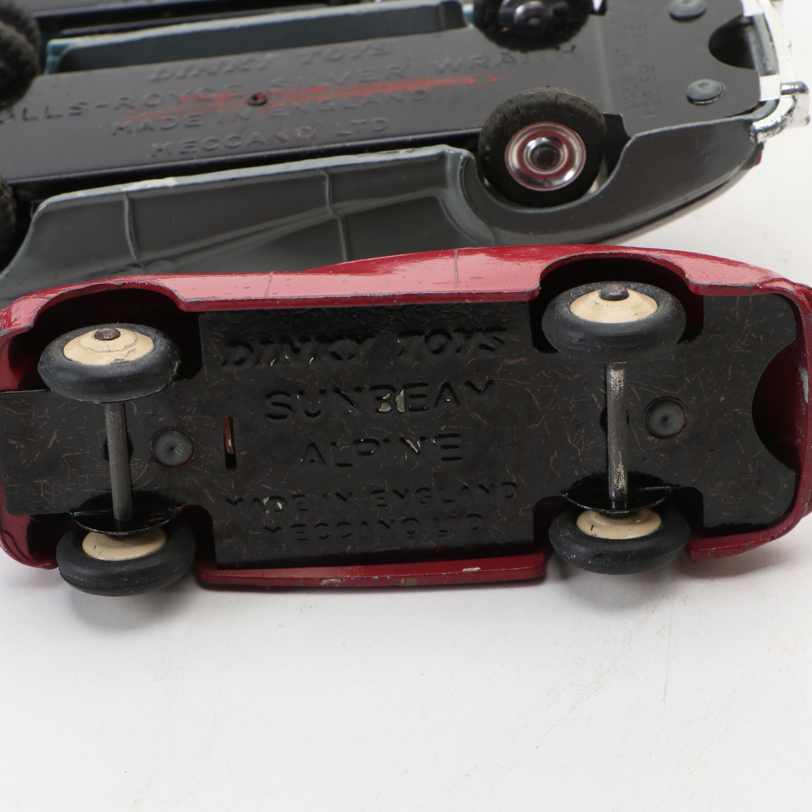 Meccano Dinky Toys "Sunbeam Alpine," "Triumph Herald" and More, Mid-20th Century