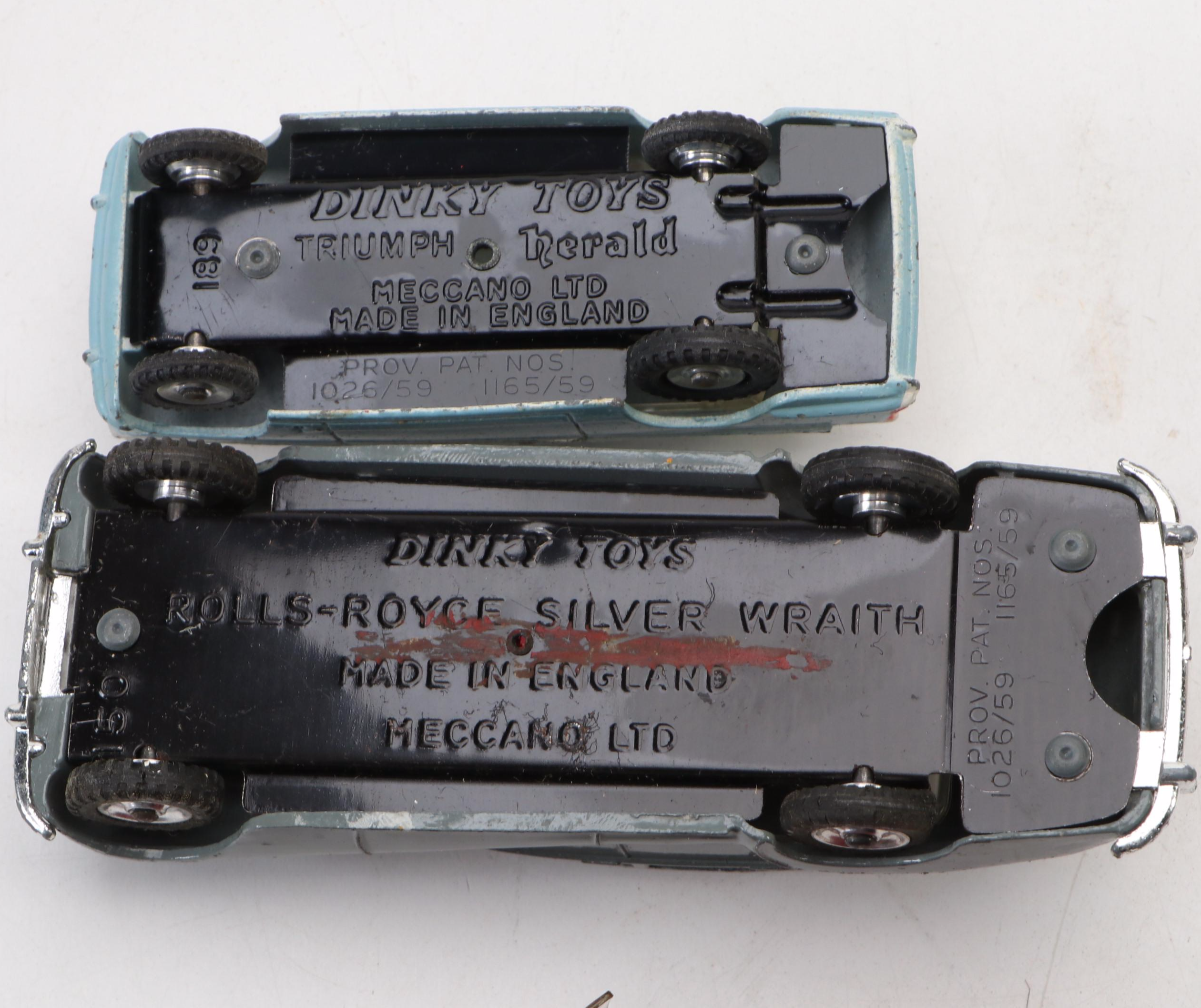 Meccano Dinky Toys "Sunbeam Alpine," "Triumph Herald" and More, Mid-20th Century