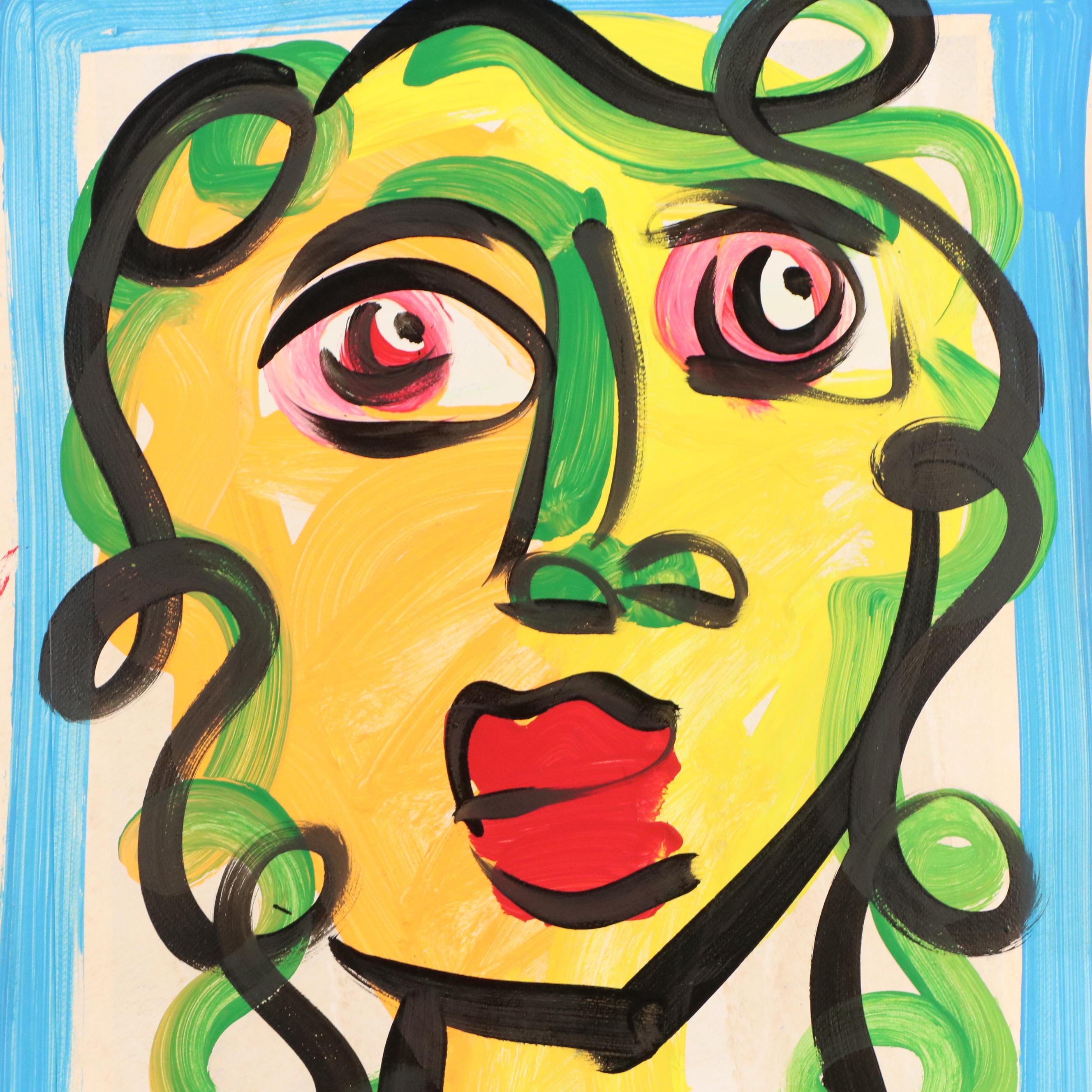 Peter Keil Abstract Acrylic Portrait Painting