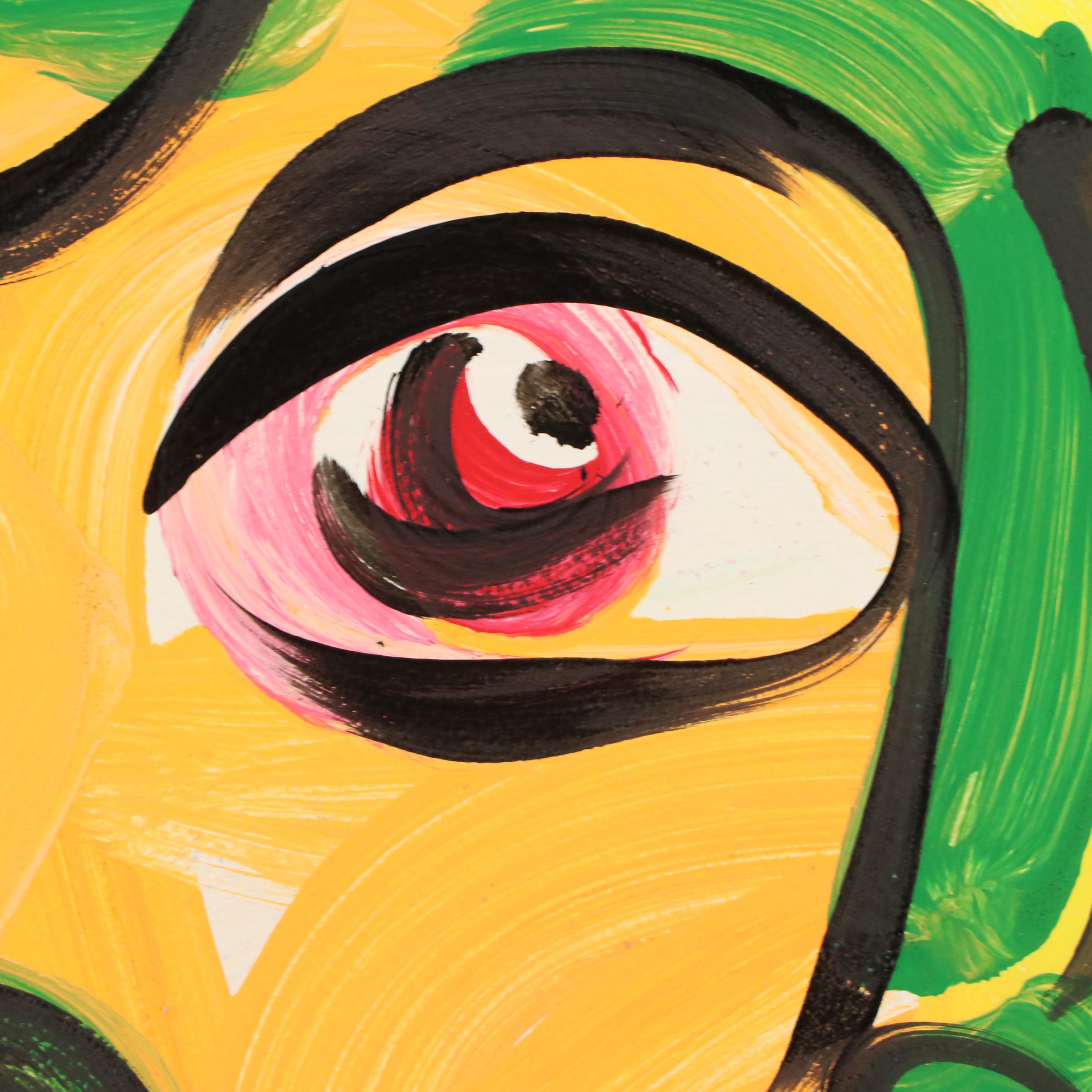 Peter Keil Abstract Acrylic Portrait Painting