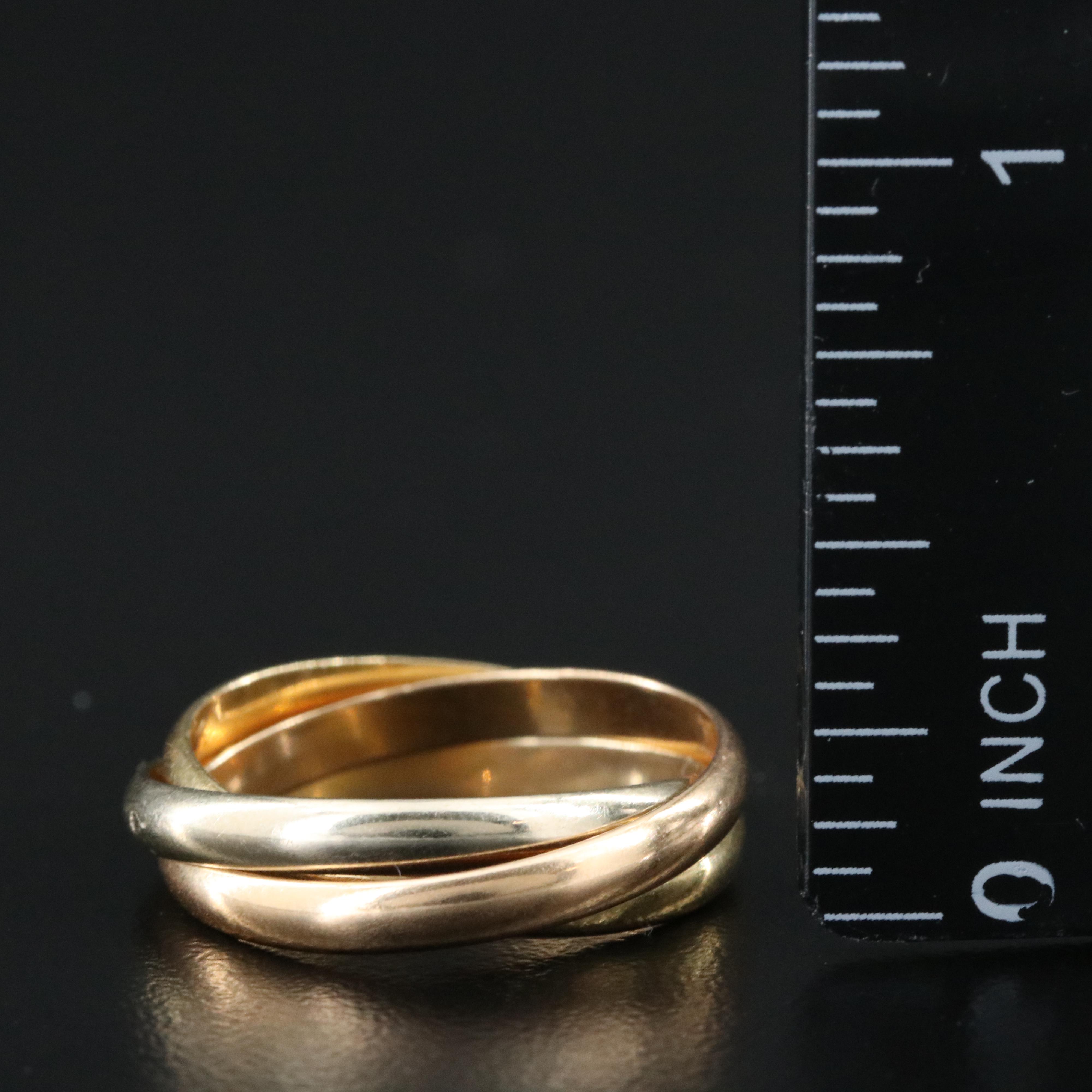 Cartier Trinity 18K Tri-Color Gold Ring