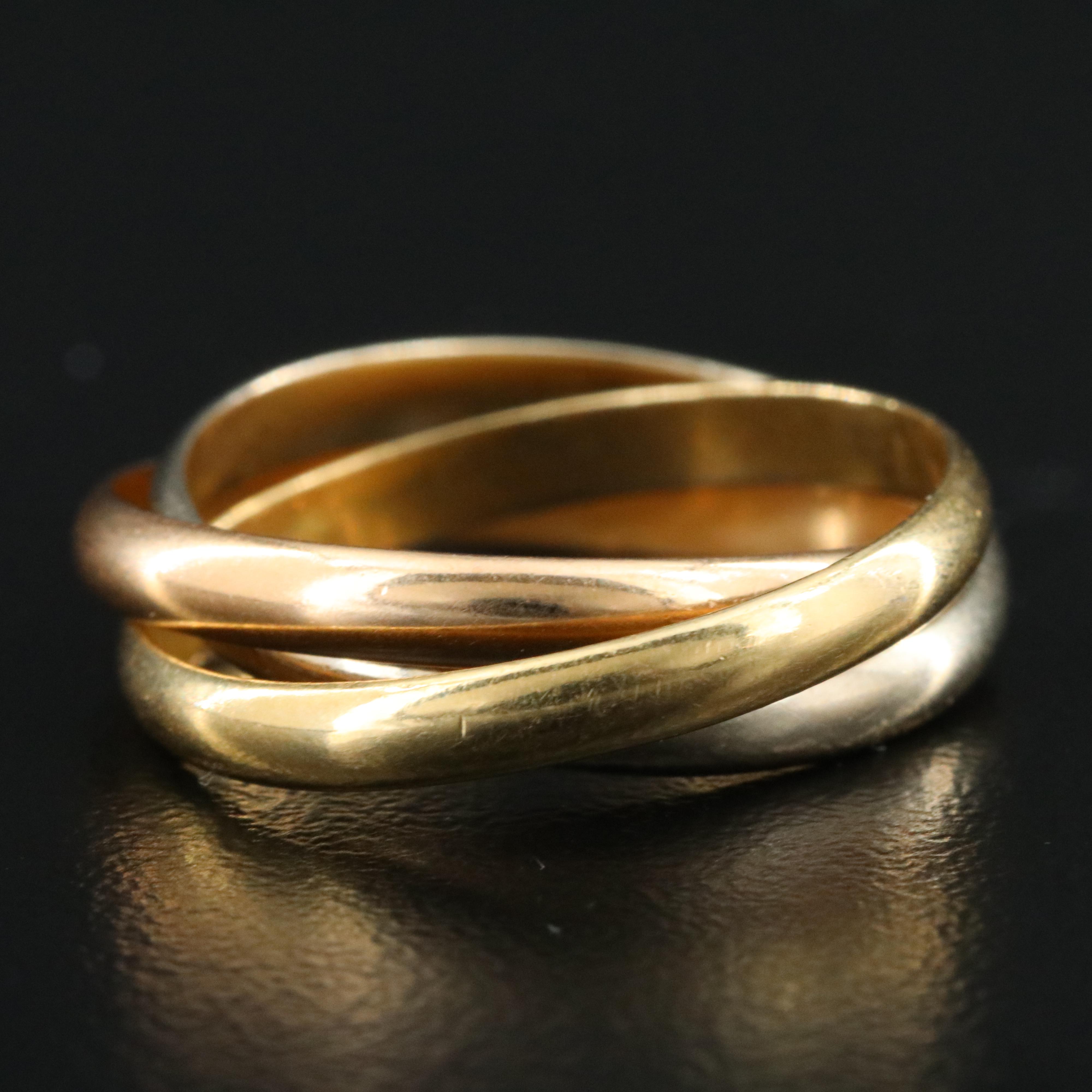 Cartier Trinity 18K Tri-Color Gold Ring