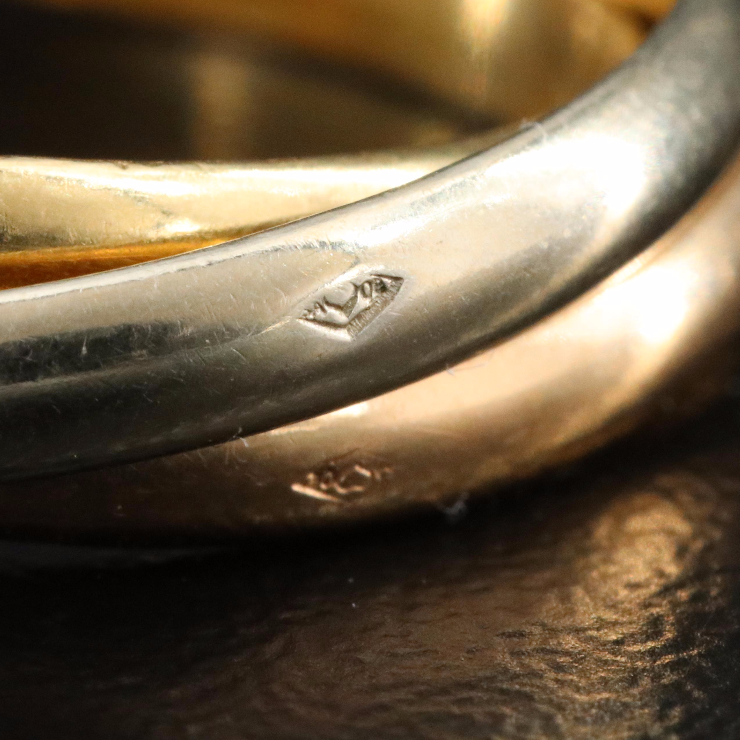 Cartier Trinity 18K Tri-Color Gold Ring