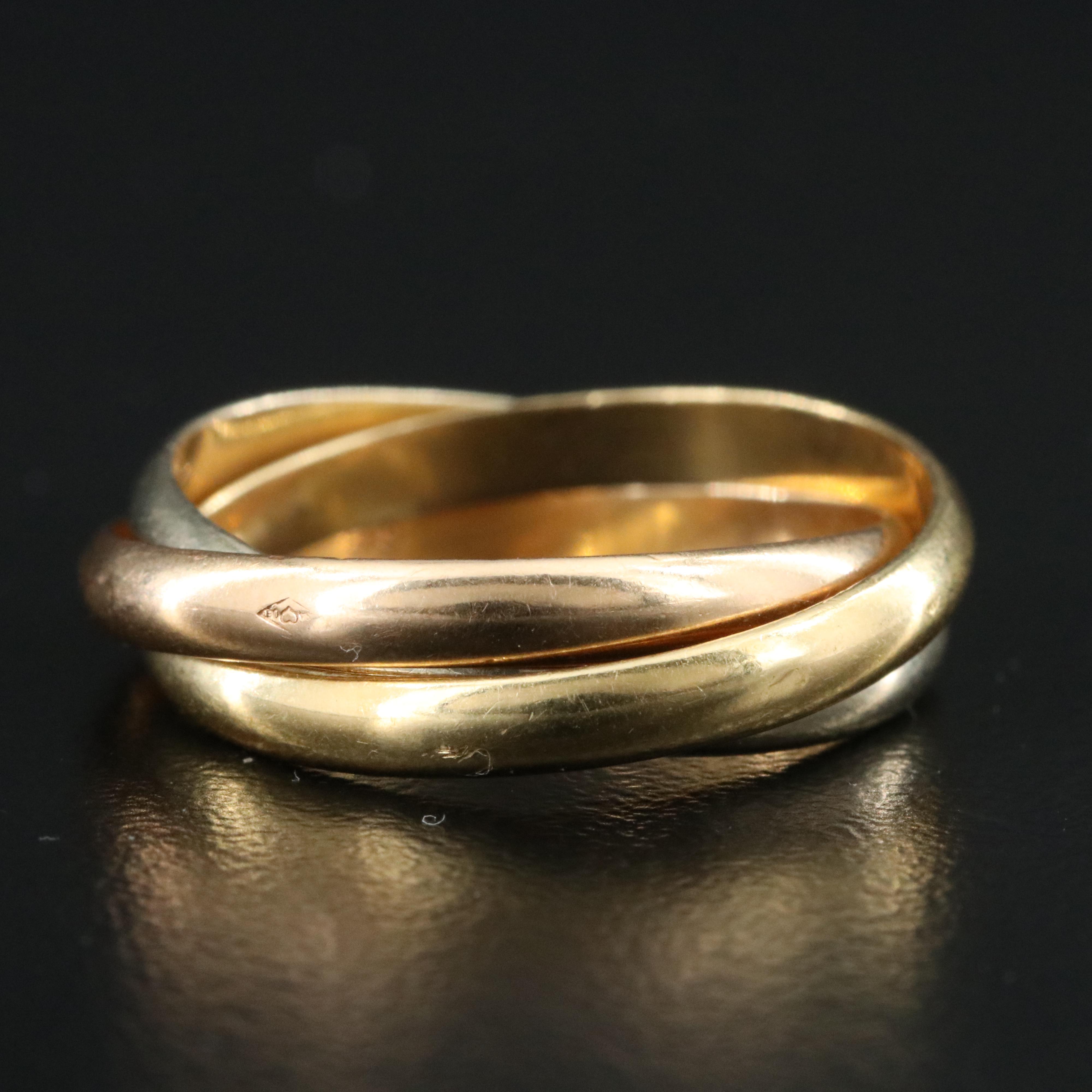 Cartier Trinity 18K Tri-Color Gold Ring