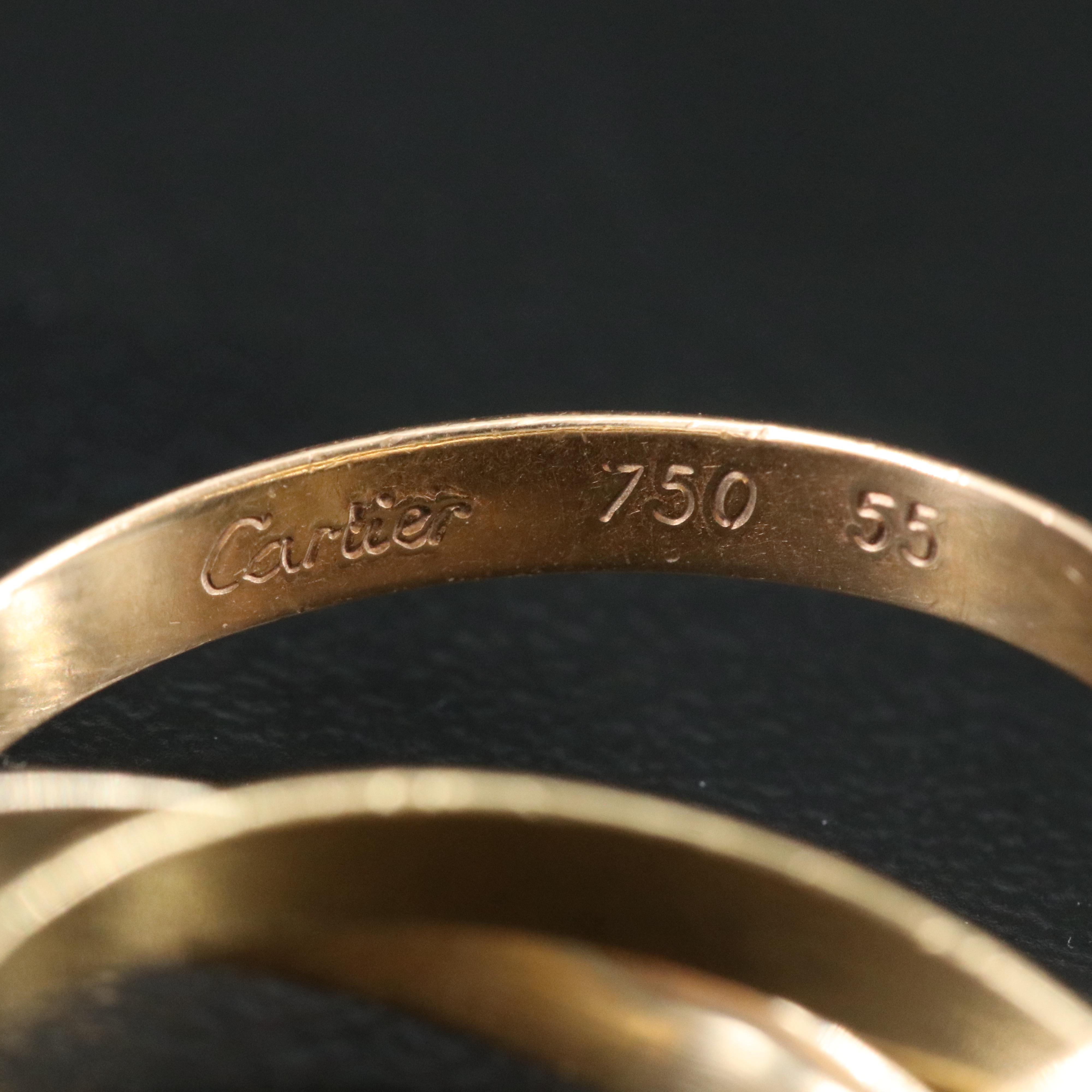 Cartier Trinity 18K Tri-Color Gold Ring