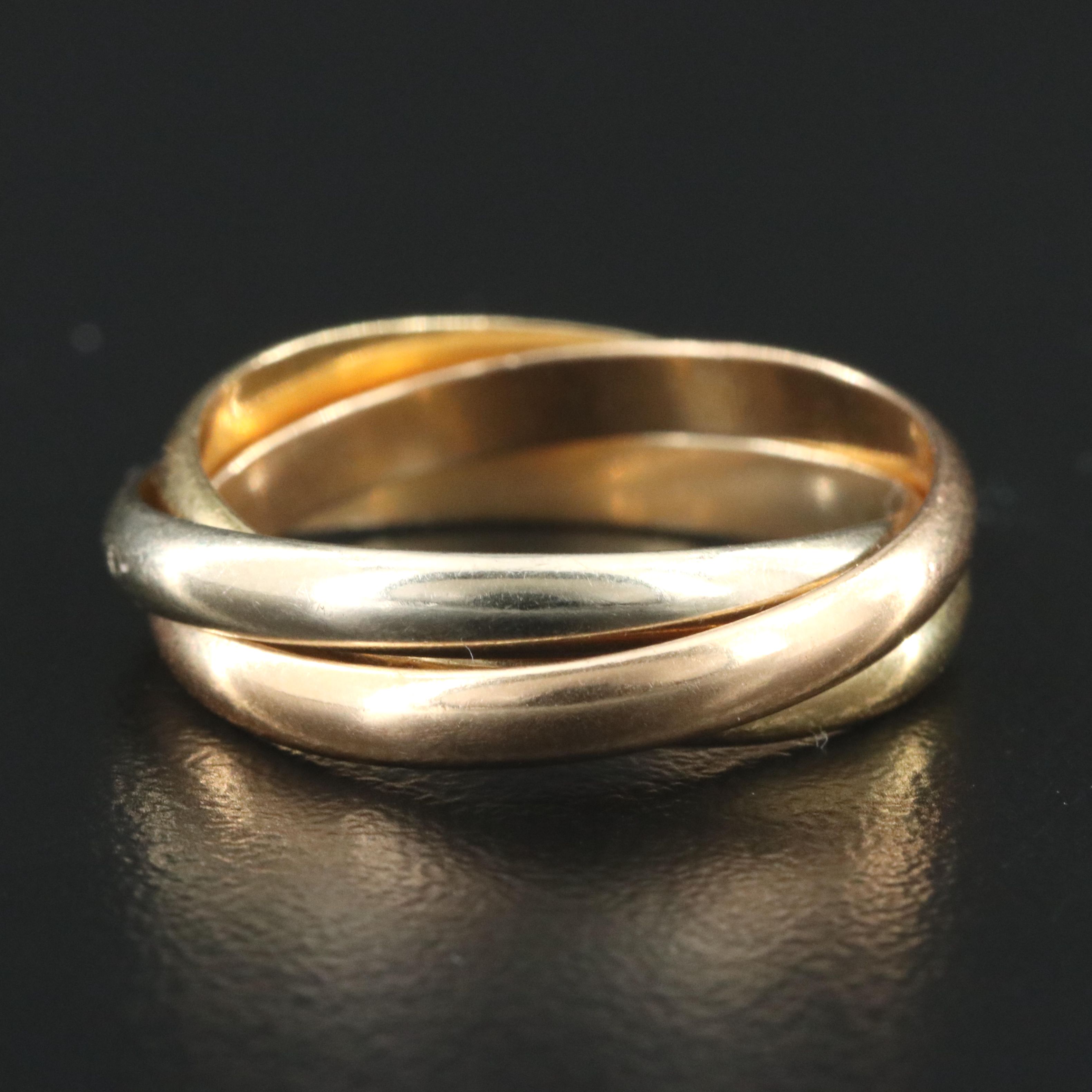 Cartier Trinity 18K Tri-Color Gold Ring