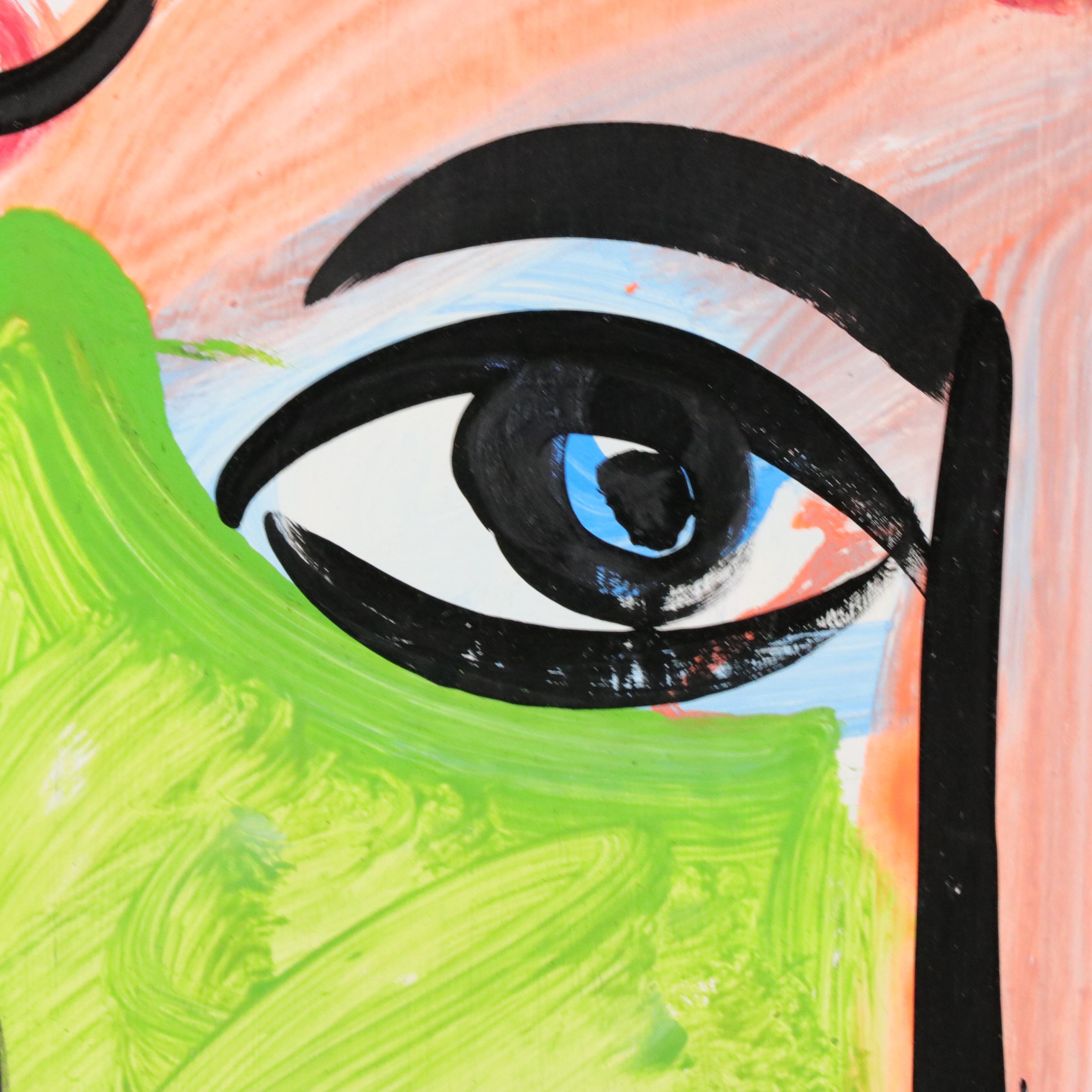 Peter Robert Keil Stylized Acrylic Portrait "Andy Warhol"