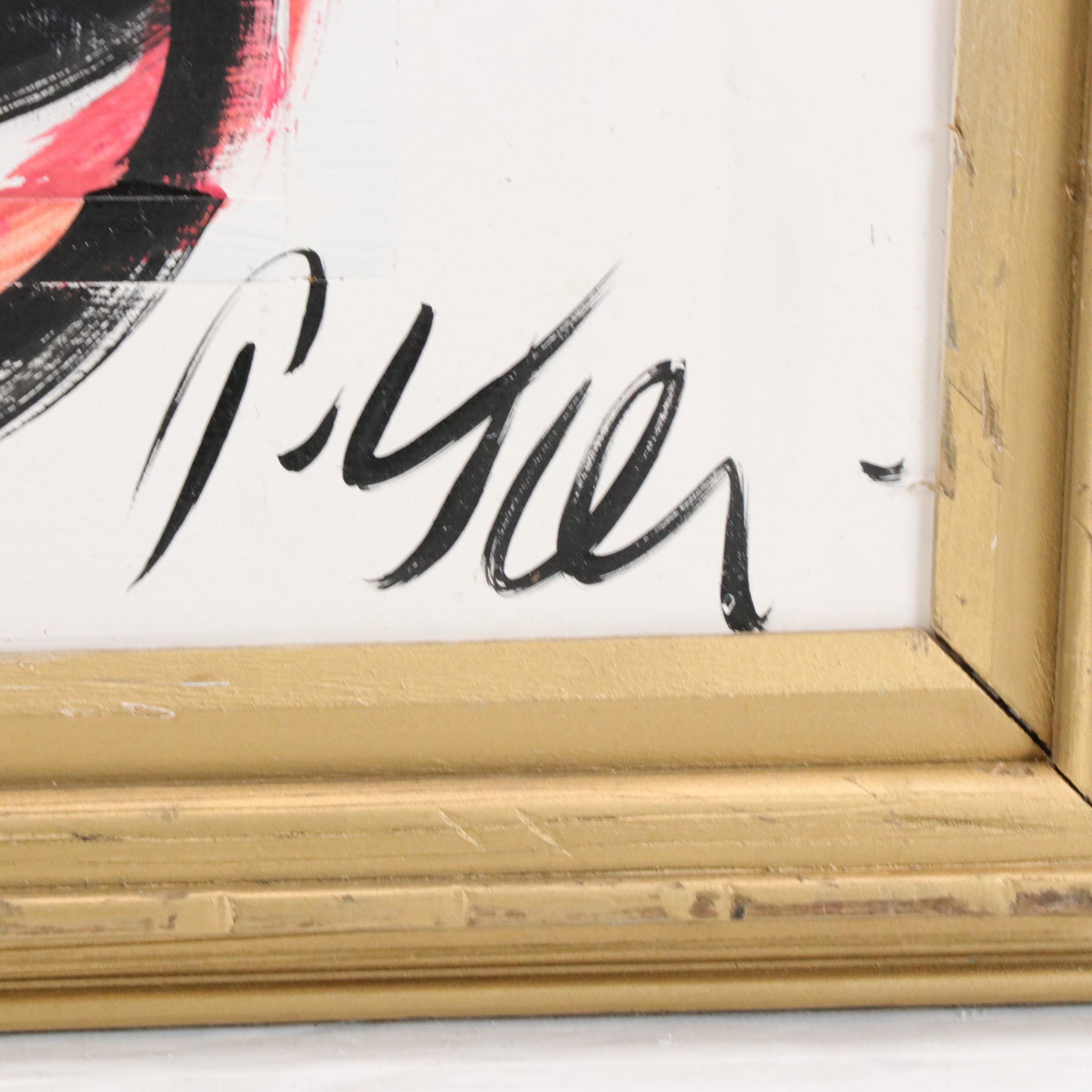 Peter Robert Keil Stylized Acrylic Portrait "Andy Warhol"