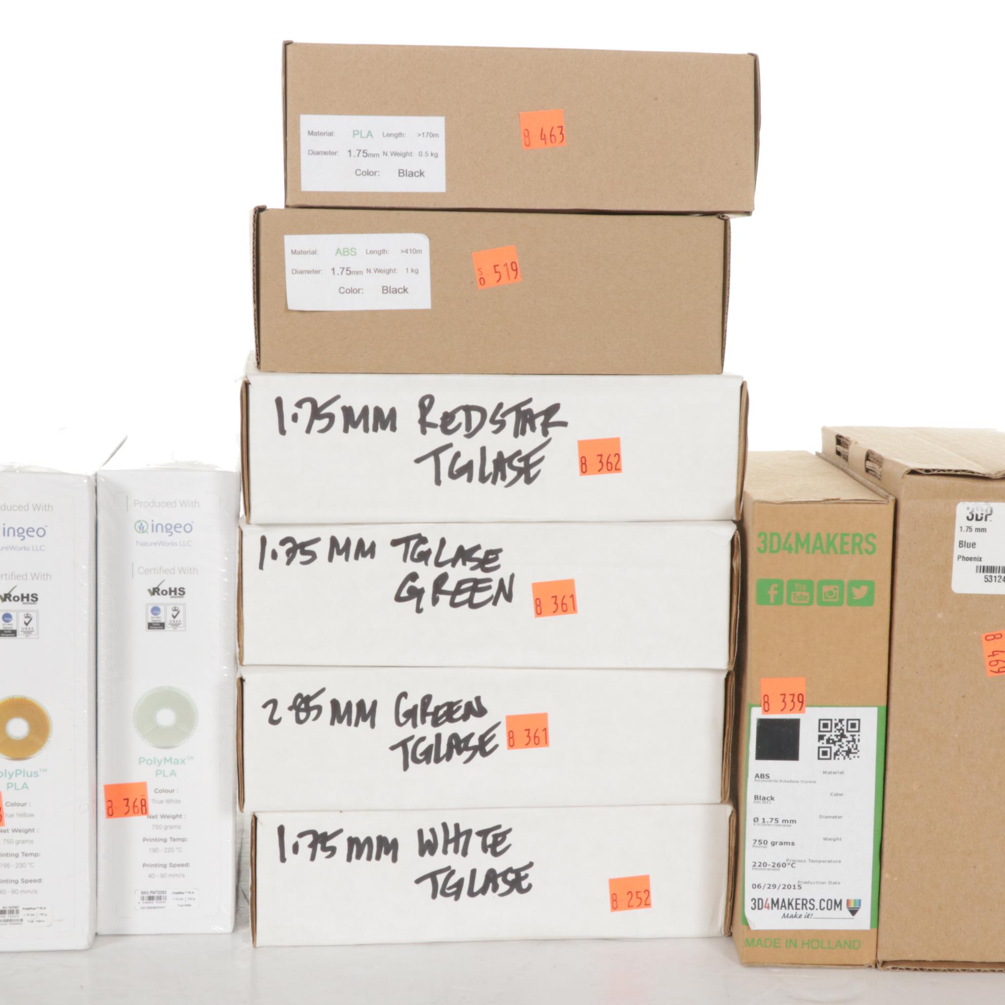 3D Printer 1.75mm ABS, PolyMax & Other Filament