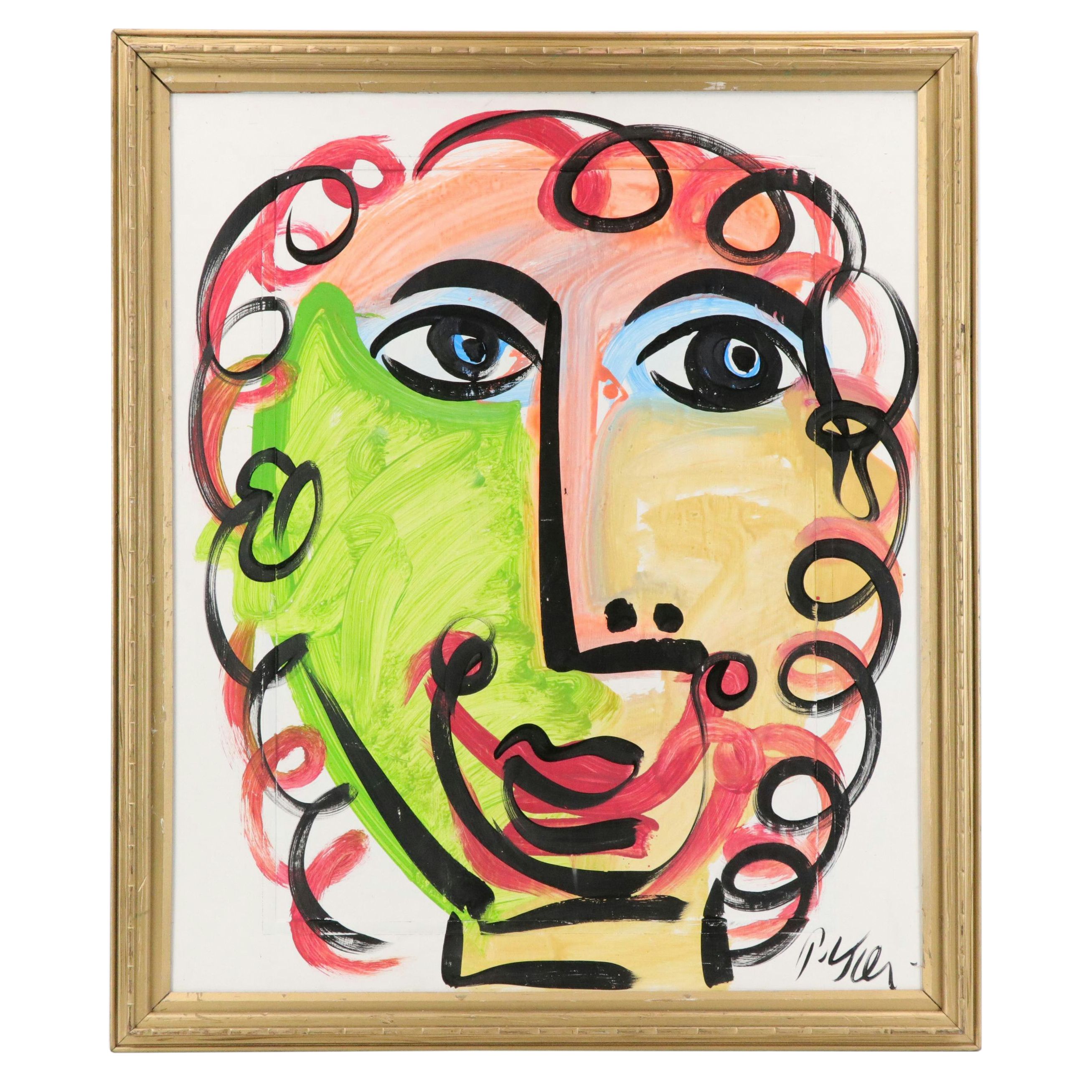 Peter Robert Keil Stylized Acrylic Portrait "Andy Warhol"
