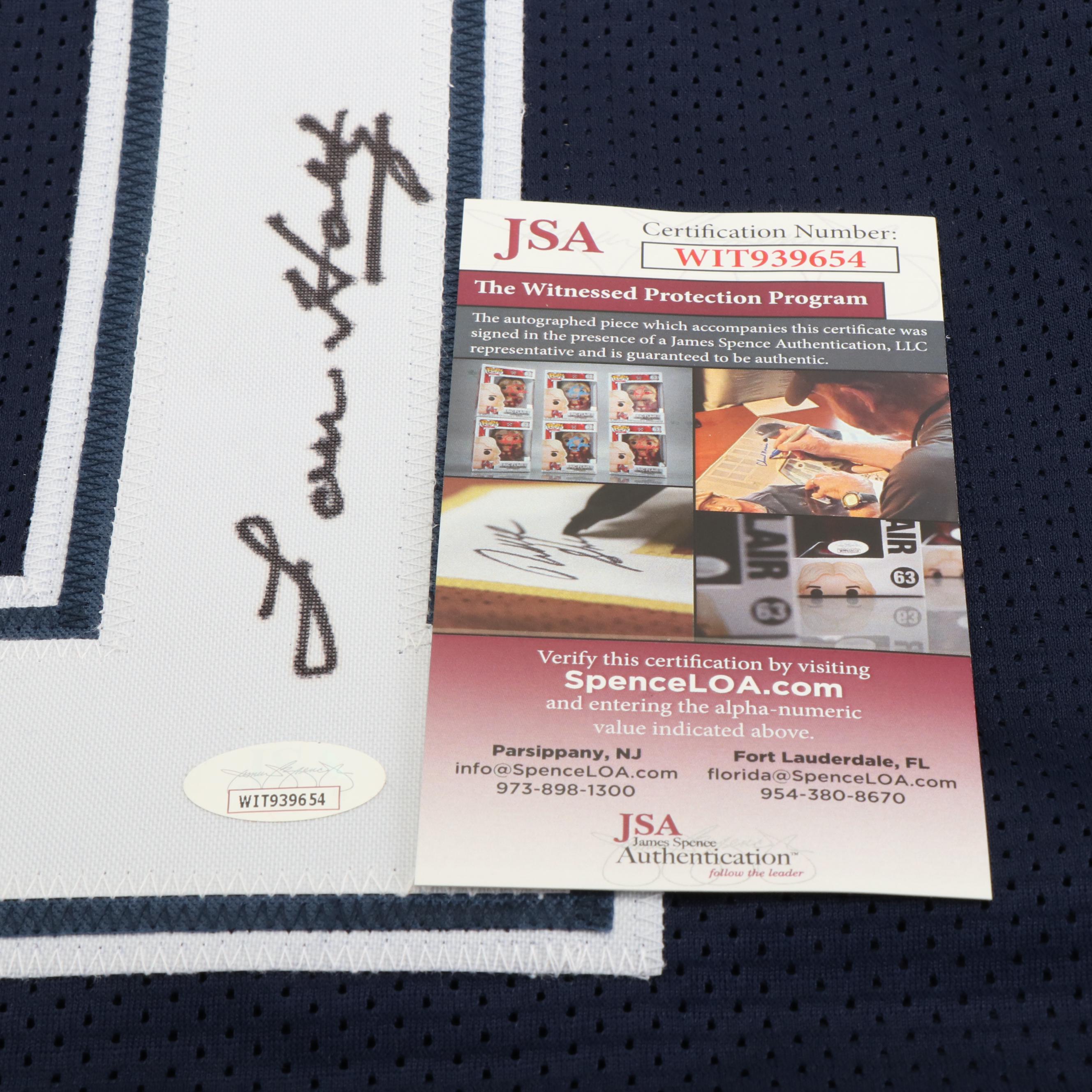 Lou Holtz Signed Notre Dame Fighting Irish Football Jersey, JSA