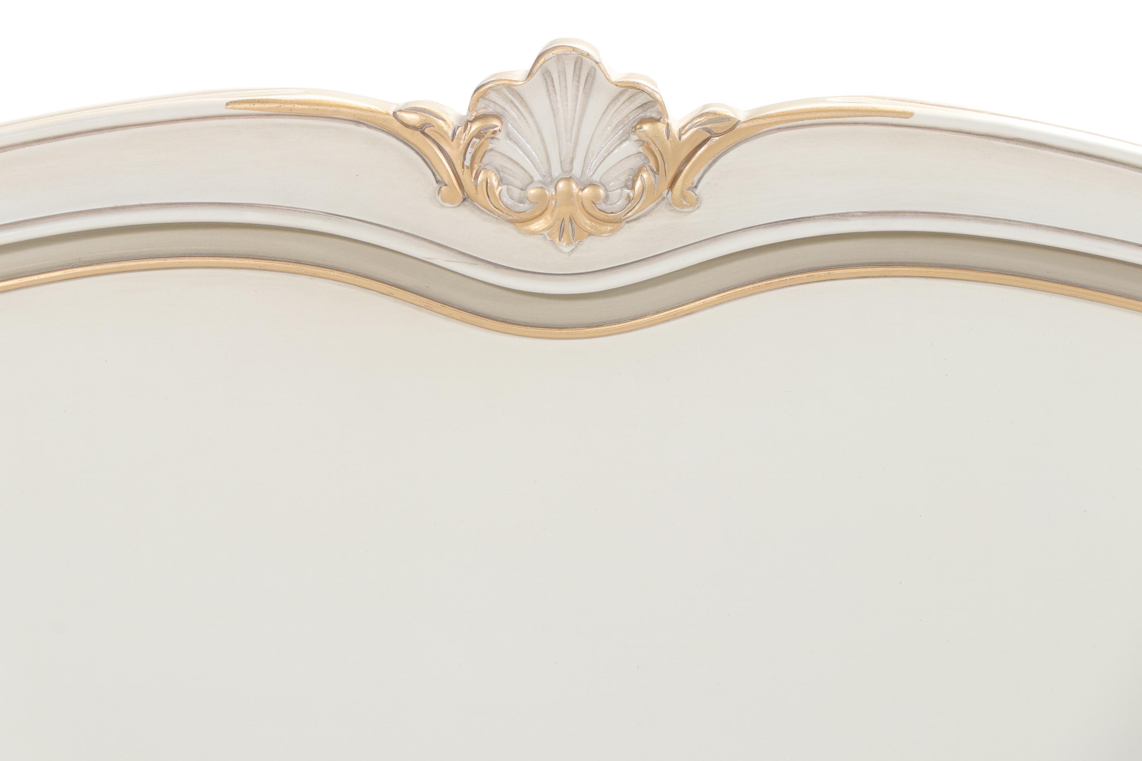 Drexel "Touraine" Louis XV Style Painted and Parcel Gilt Full Size Bed Frame