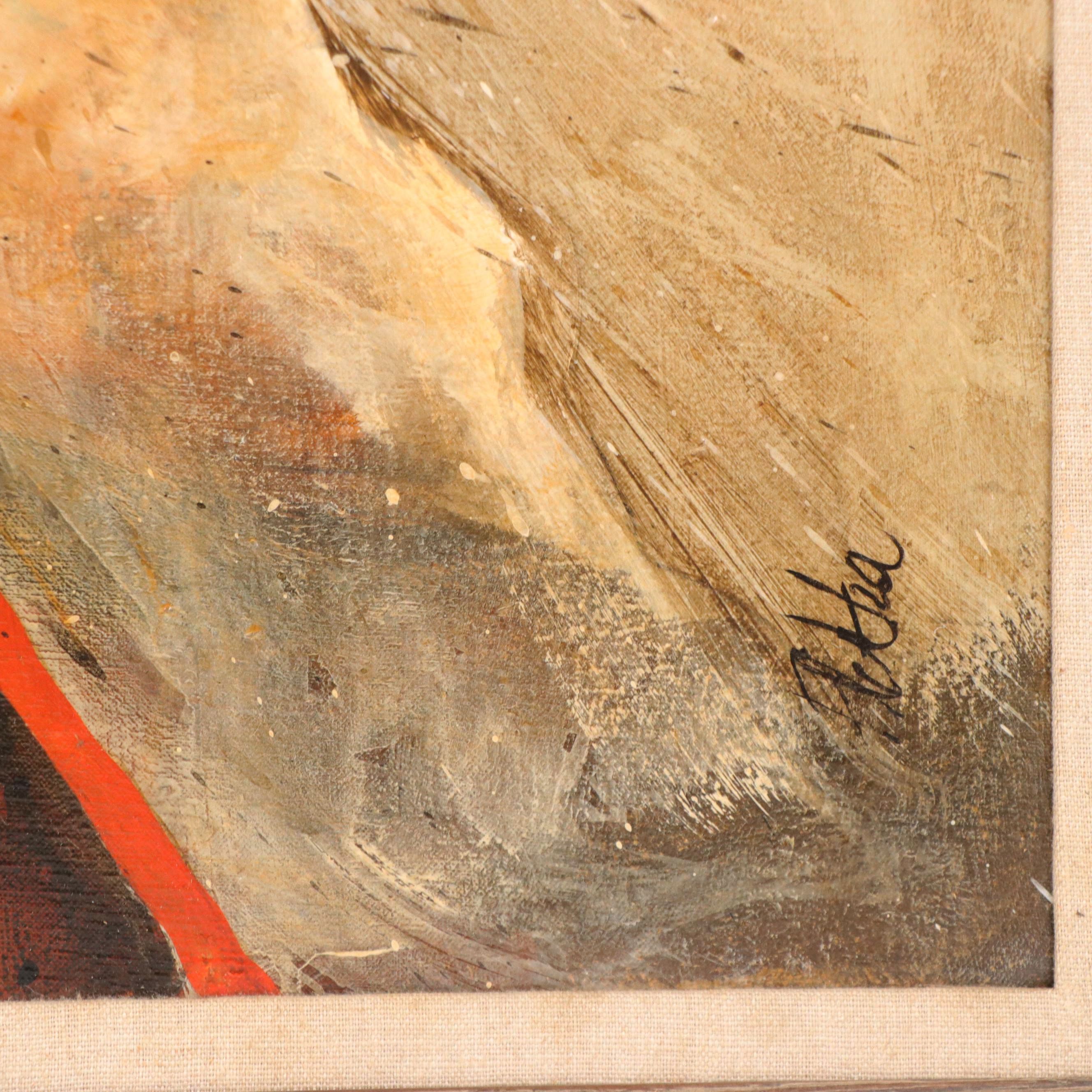 Paul Pletka Oil Portrait of a Native American, Circa 1970