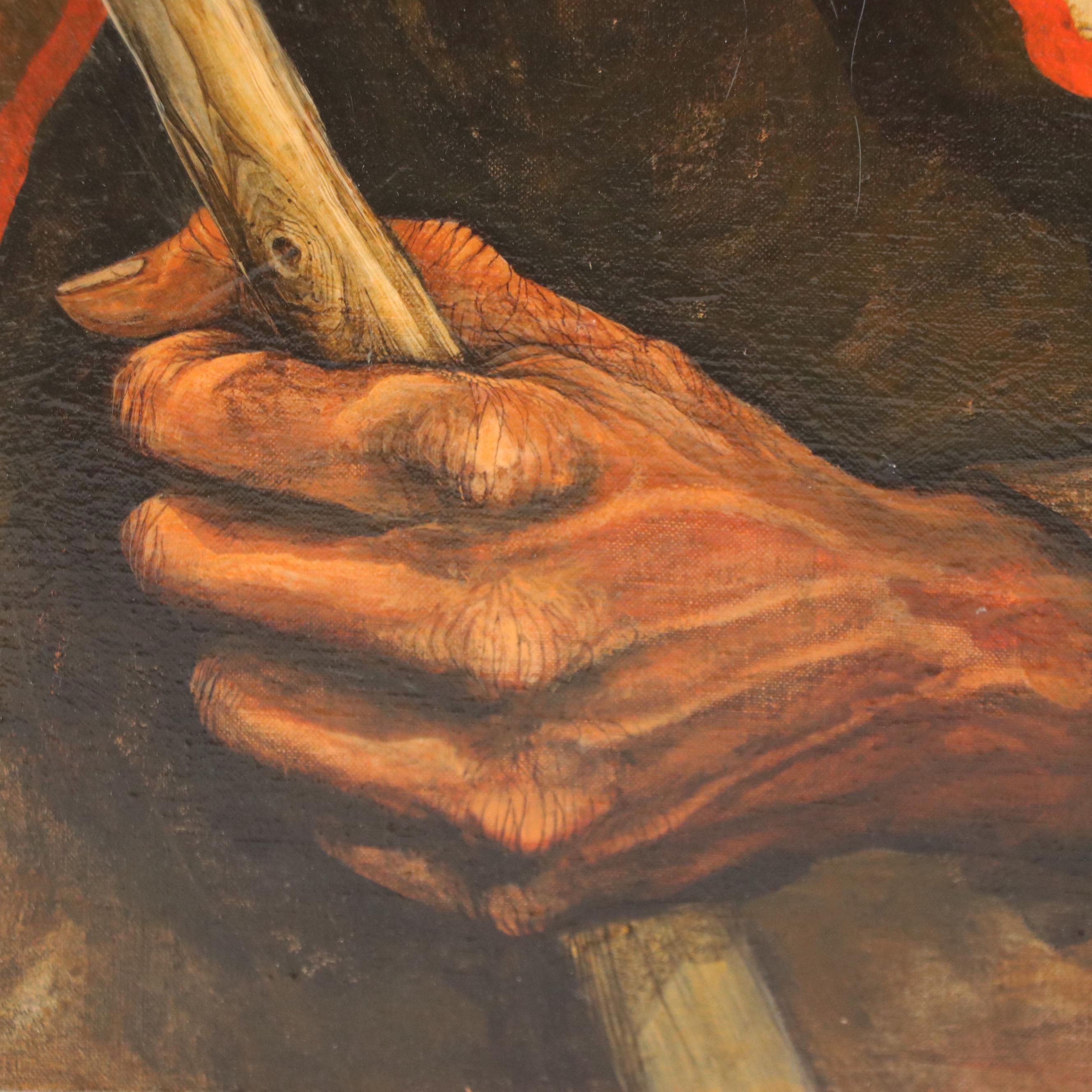 Paul Pletka Oil Portrait of a Native American, Circa 1970