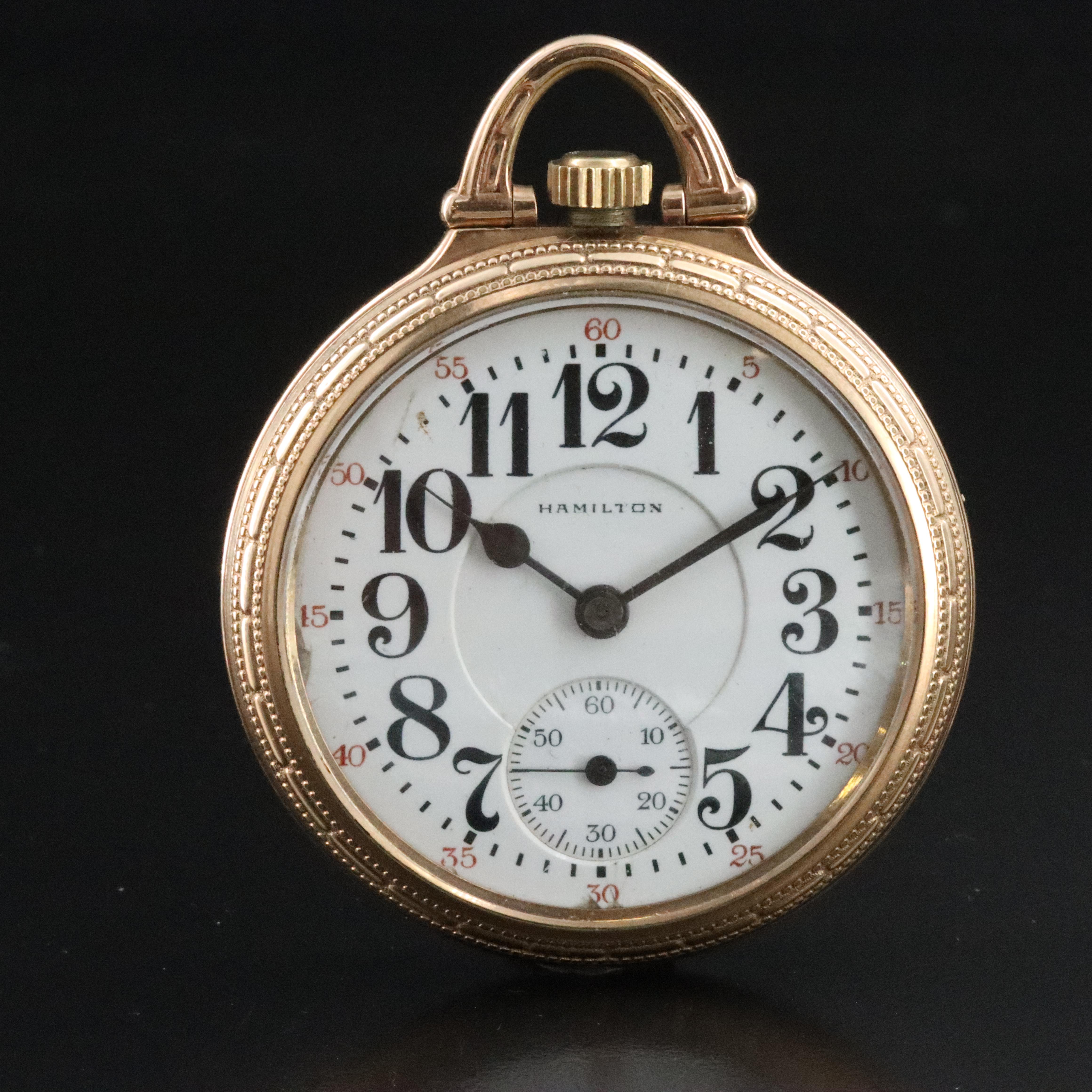 1919 Hamilton Railroad Grade Gold-Filled Pocket Watch