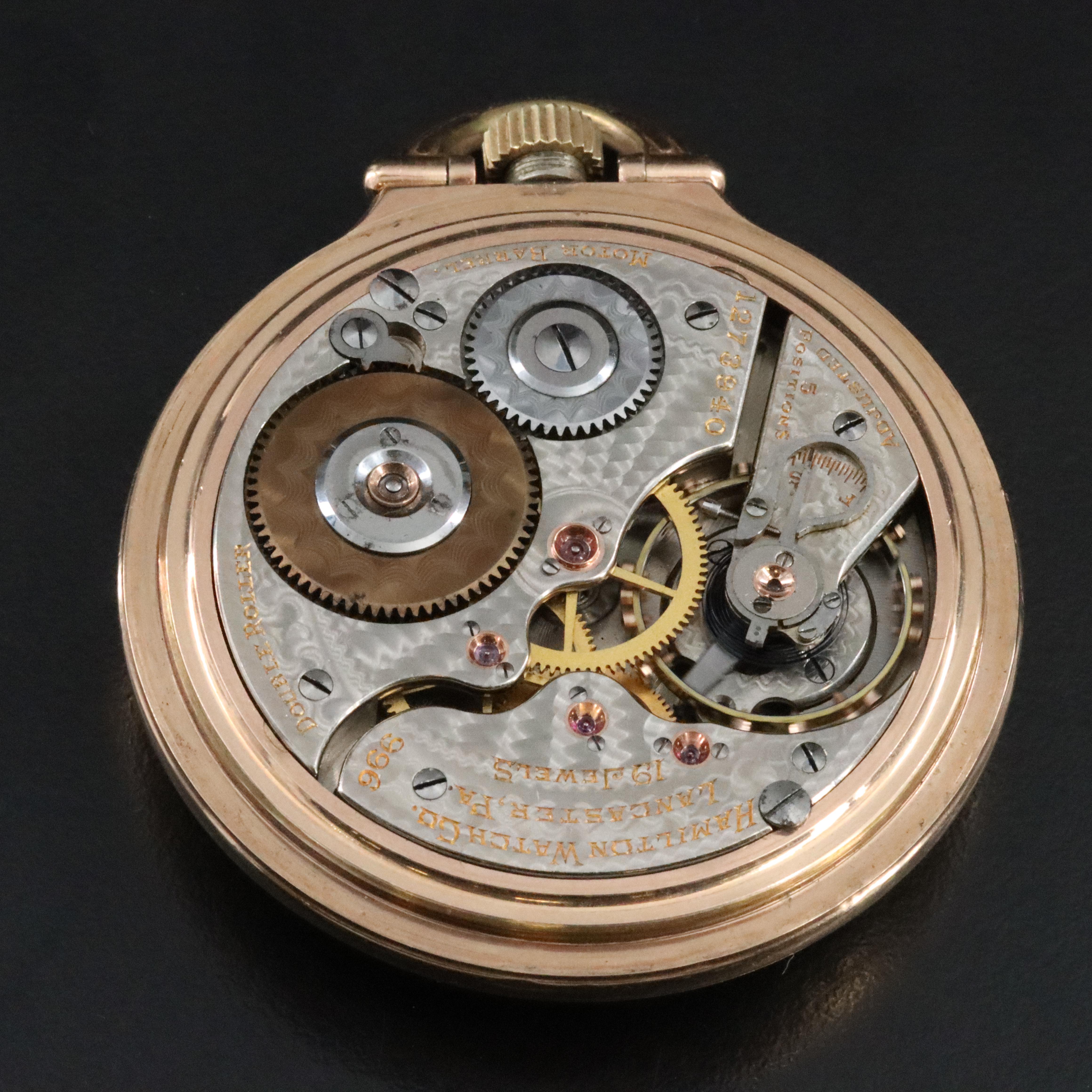 1919 Hamilton Railroad Grade Gold-Filled Pocket Watch