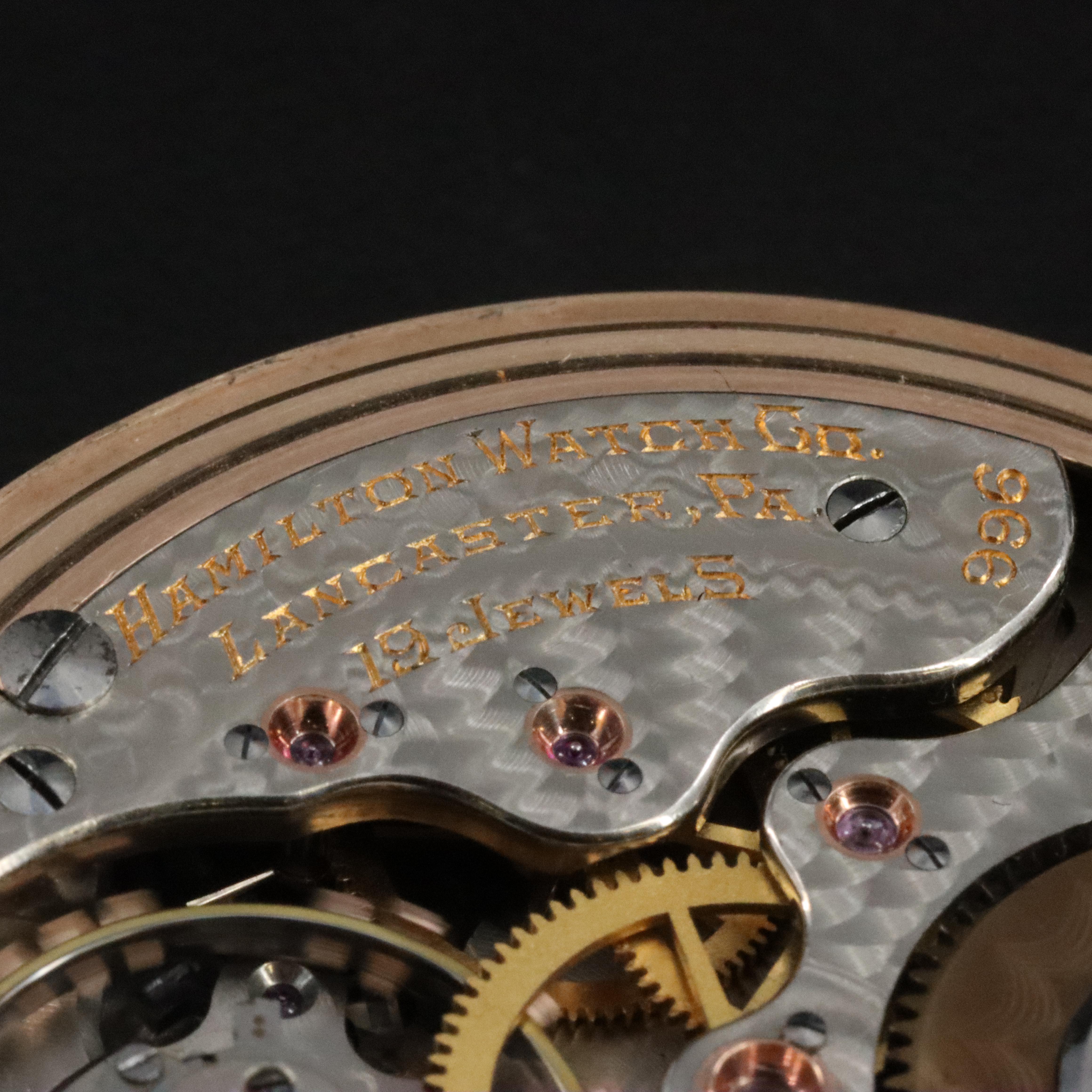 1919 Hamilton Railroad Grade Gold-Filled Pocket Watch