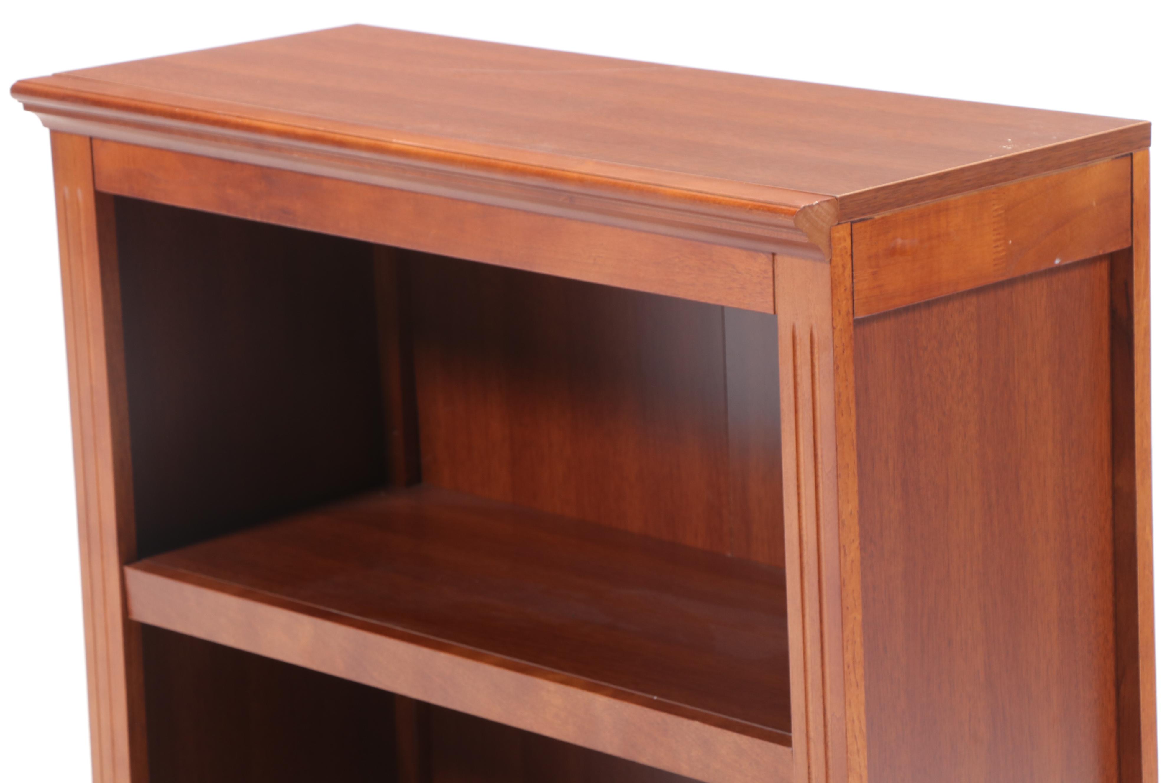 Contemporary Hardwood and Laminate Two-Shelf Open Bookcase