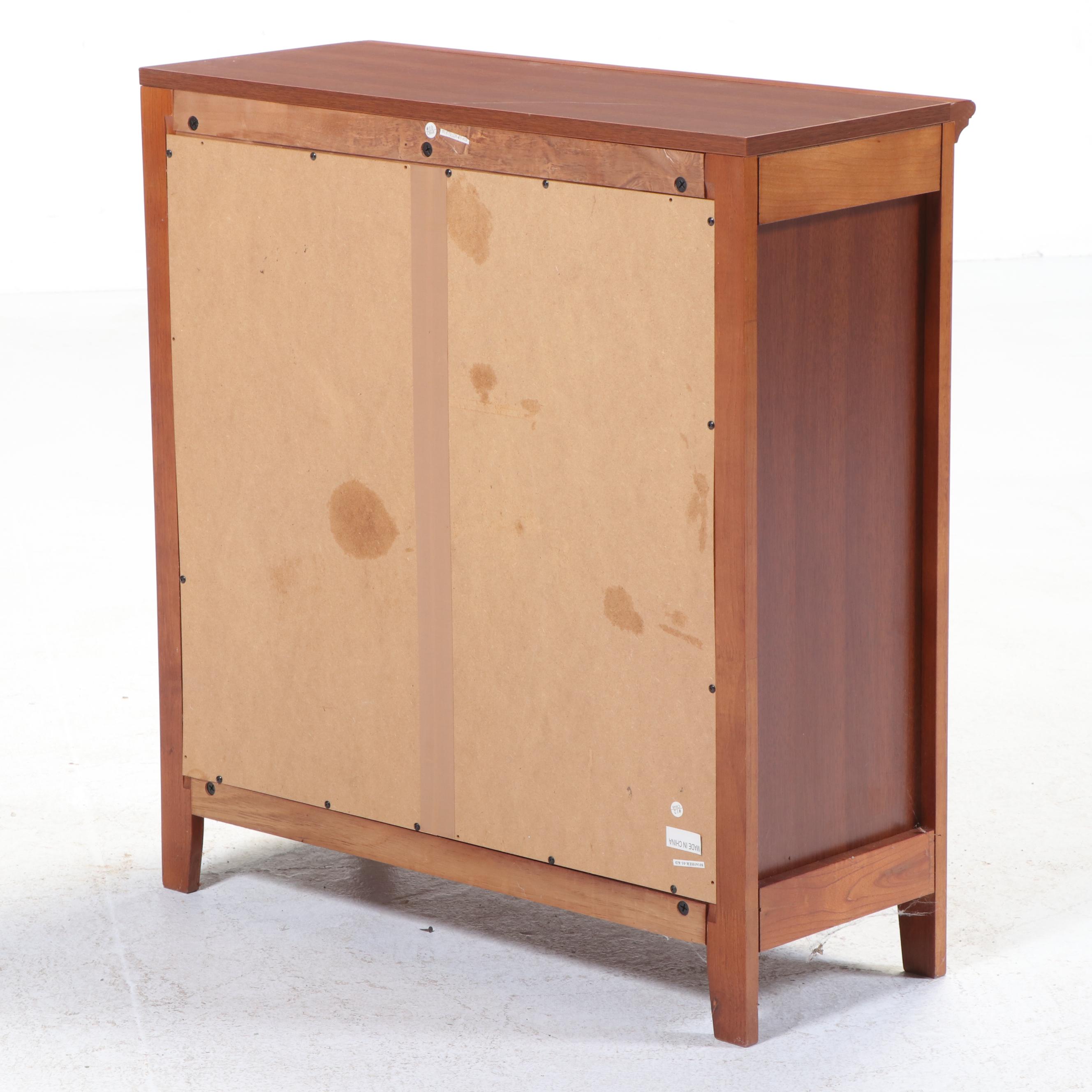 Contemporary Hardwood and Laminate Two-Shelf Open Bookcase