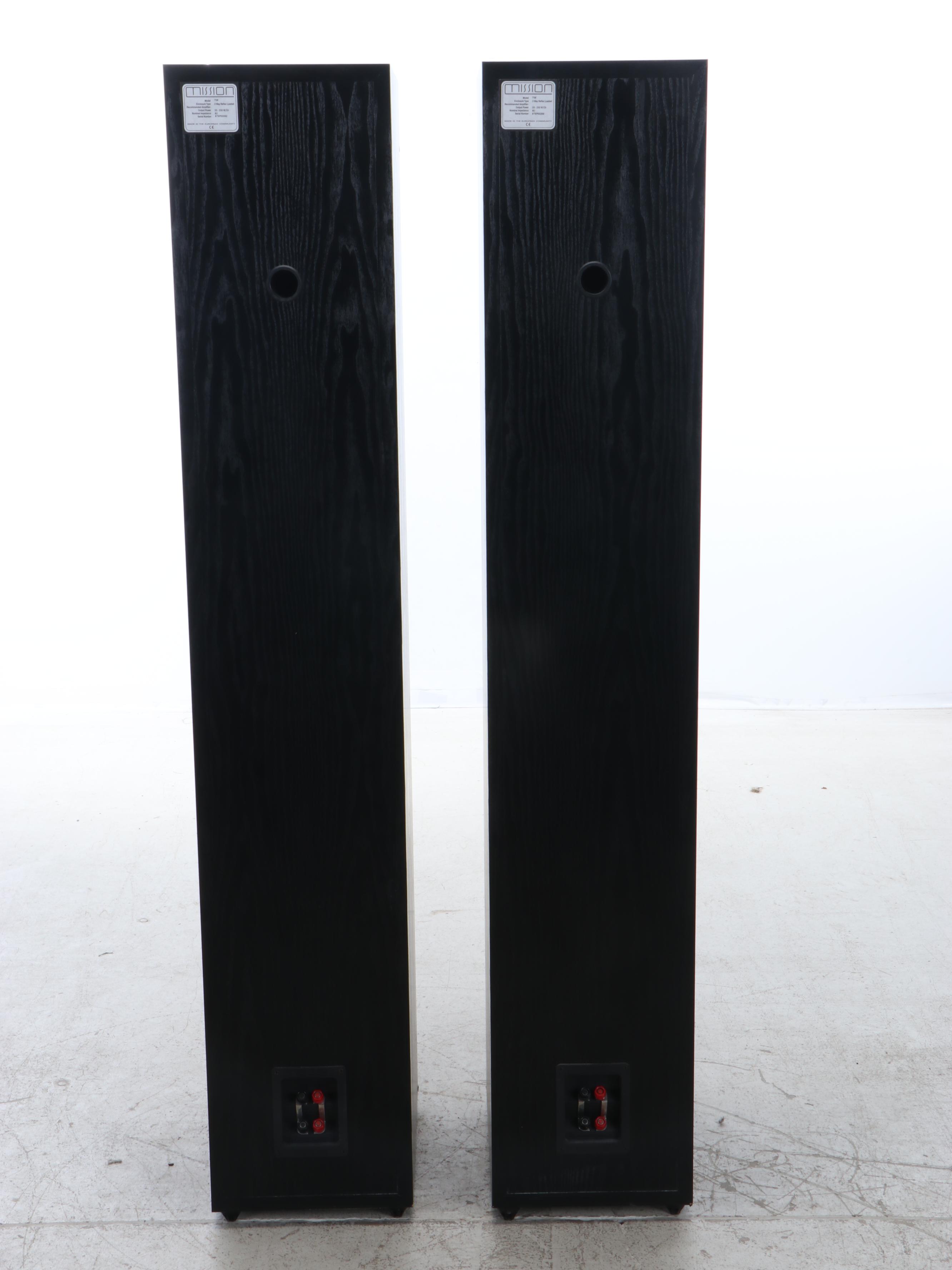 Mission Model 705 Floor Standing Speakers and Model 70c2 Center Speaker