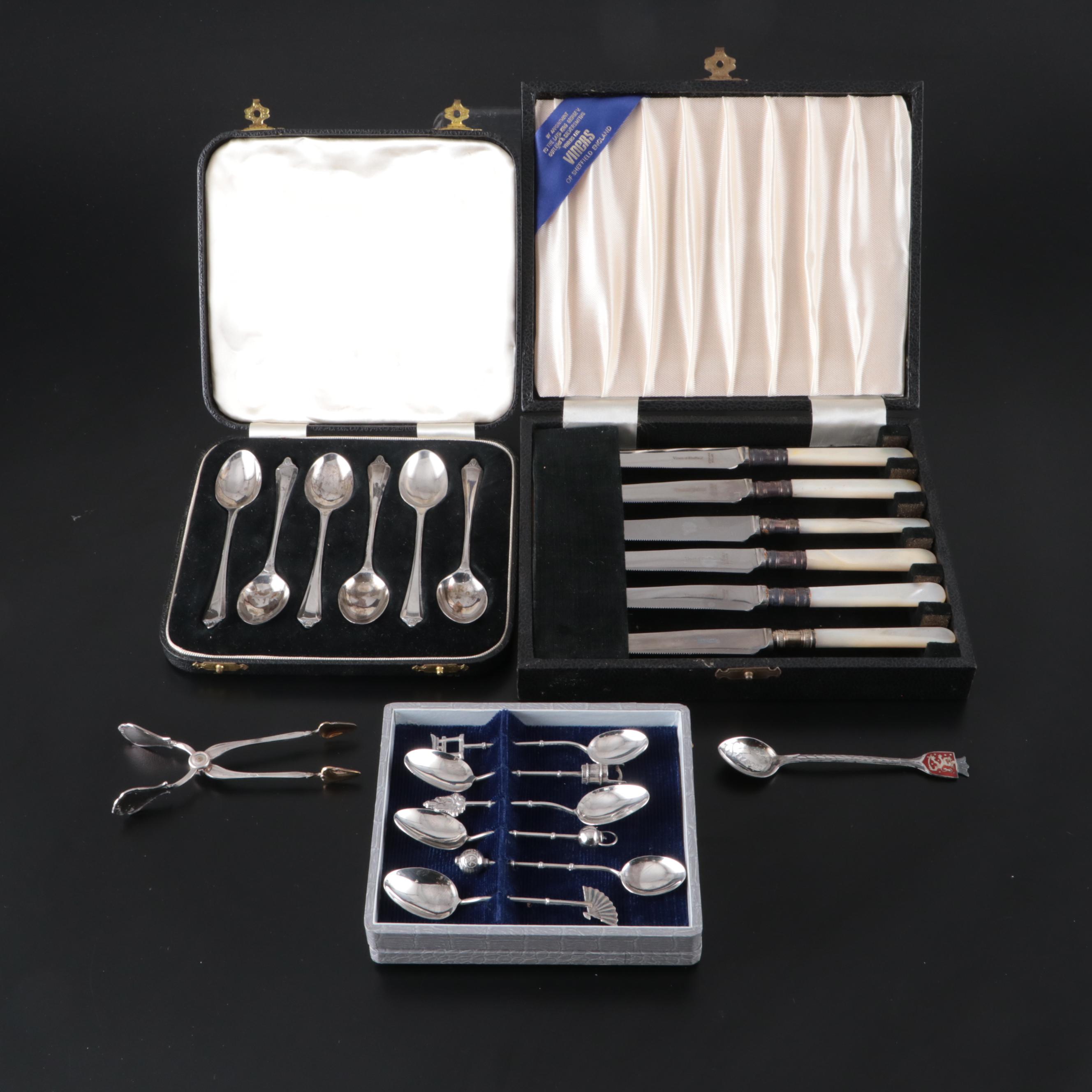 Alexander Clark & Co English Sterling Silver Spoons and Other Flatware