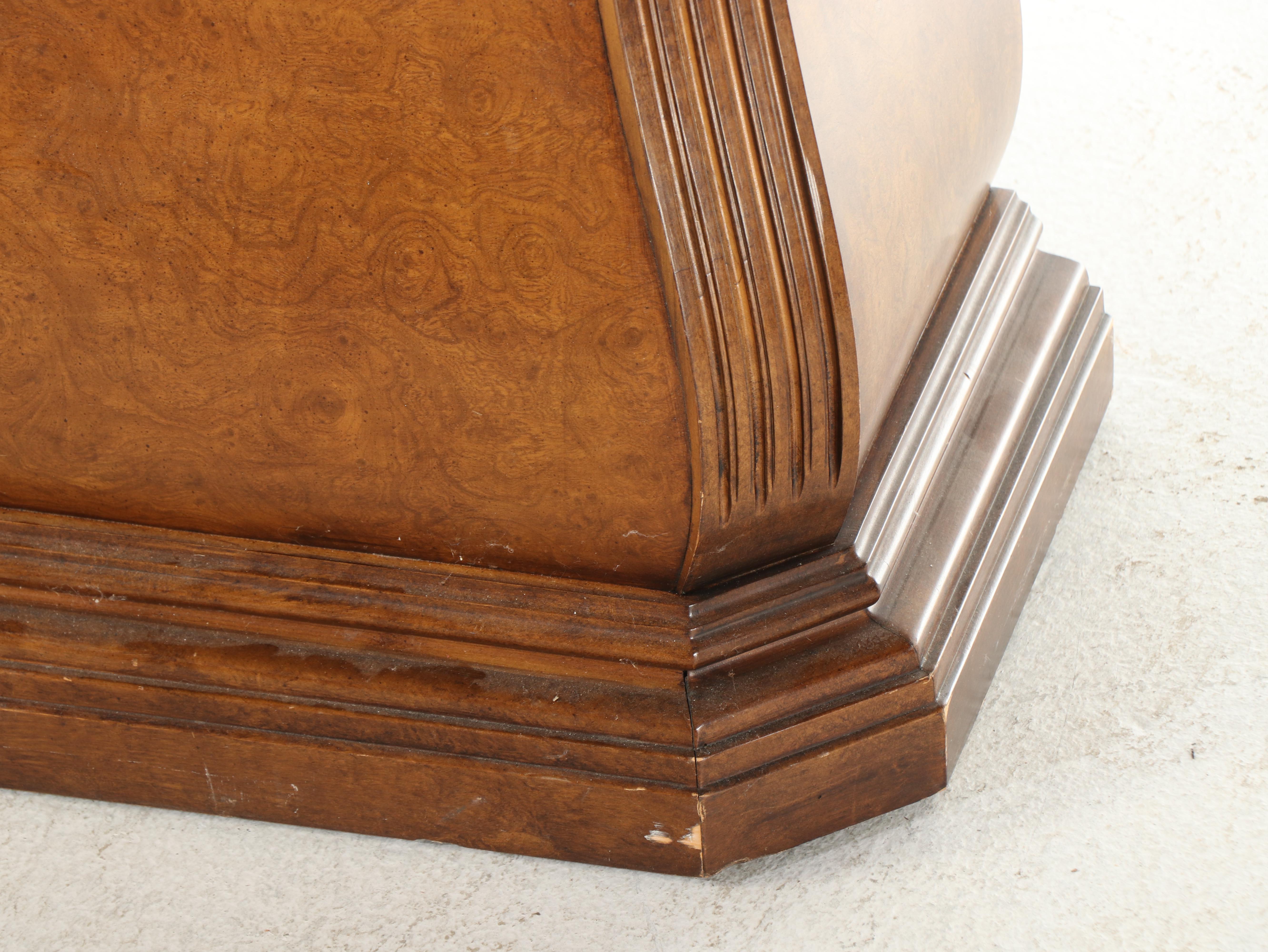 Ridgeway French Burl Wood Grandfather Clock