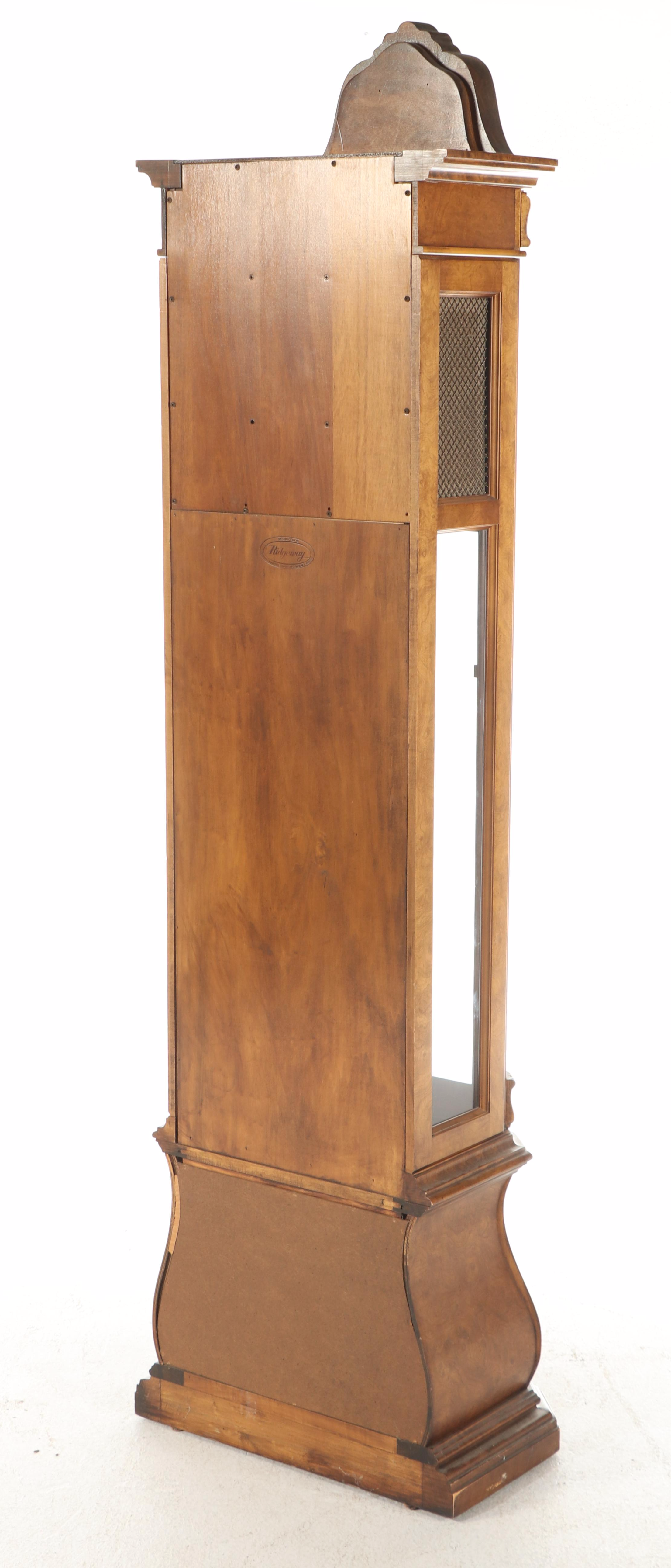 Ridgeway French Burl Wood Grandfather Clock