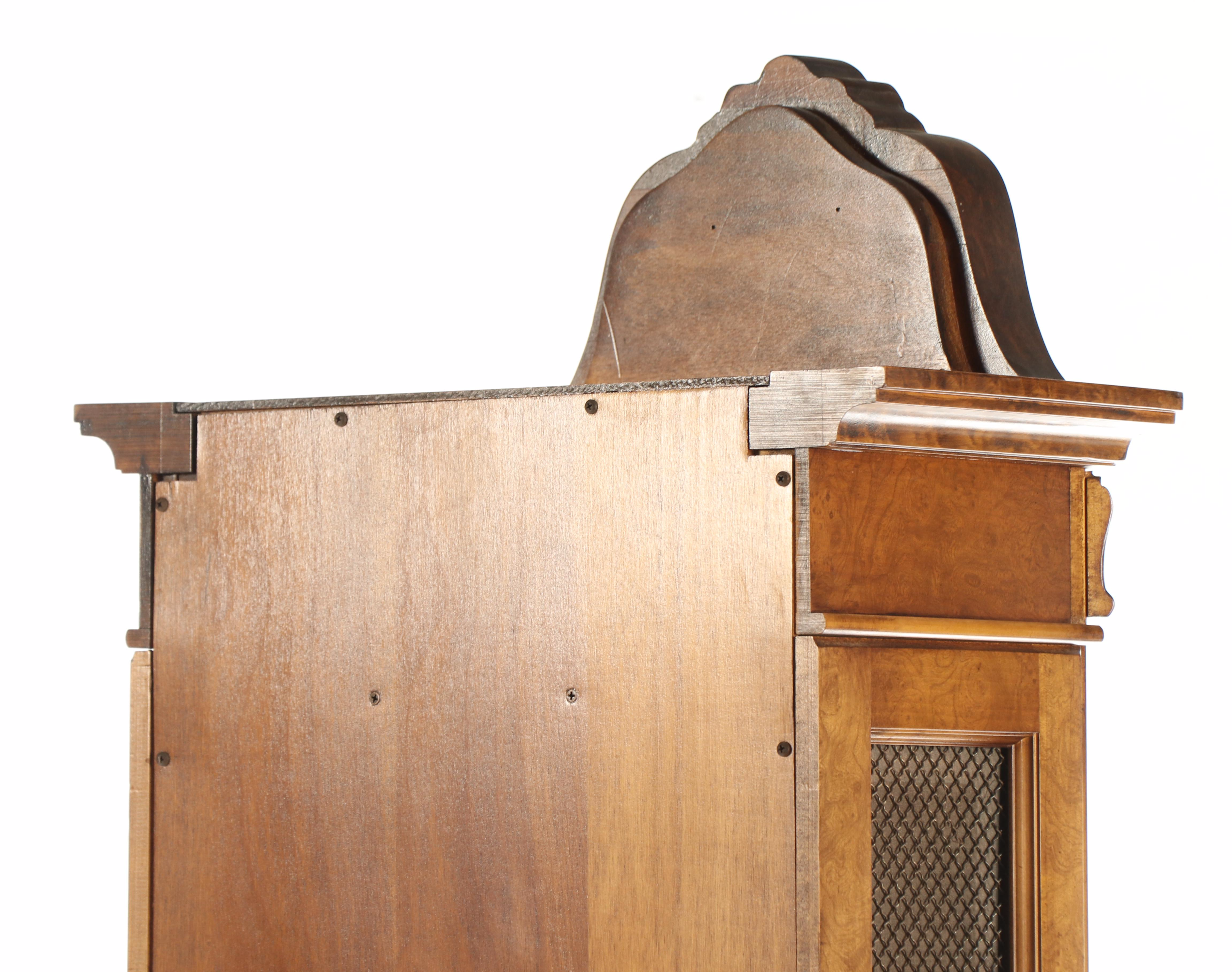 Ridgeway French Burl Wood Grandfather Clock