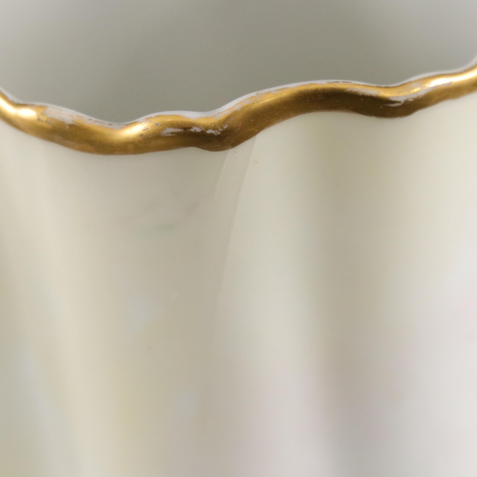 Haviland Limoges Gilt Pitcher & Other French Porcelain Tableware