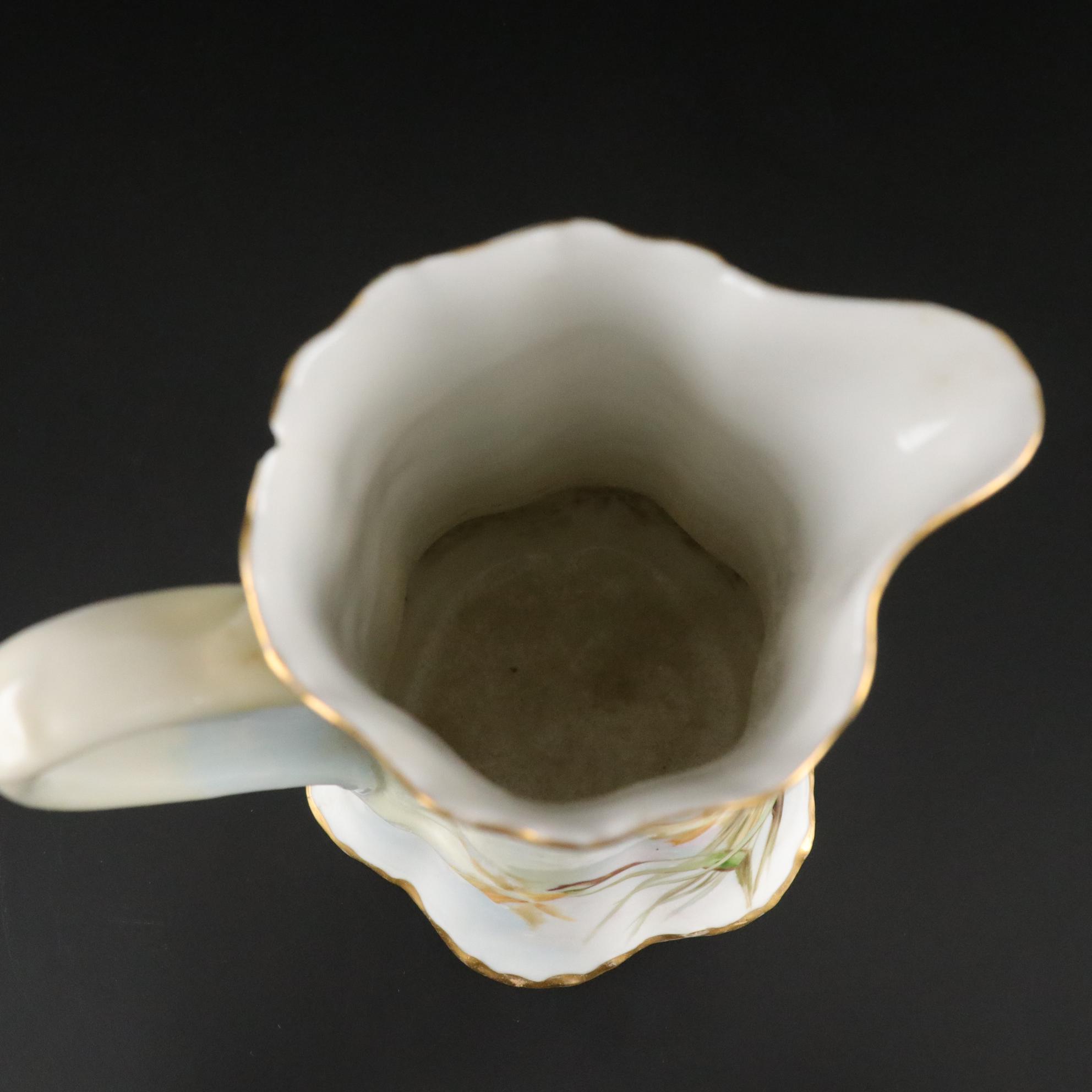 Haviland Limoges Gilt Pitcher & Other French Porcelain Tableware