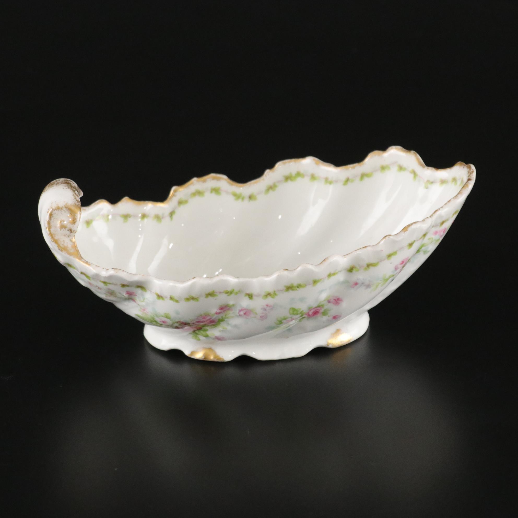 Haviland Limoges Gilt Pitcher & Other French Porcelain Tableware