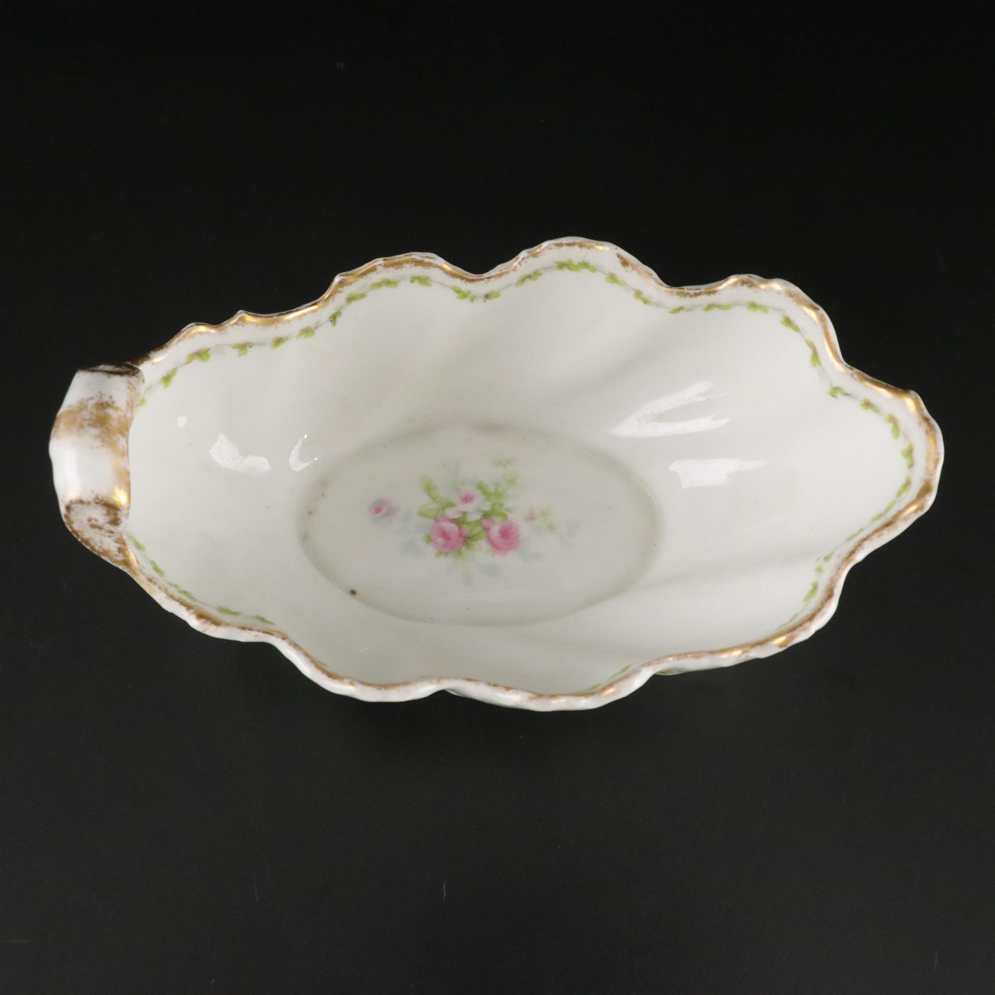 Haviland Limoges Gilt Pitcher & Other French Porcelain Tableware