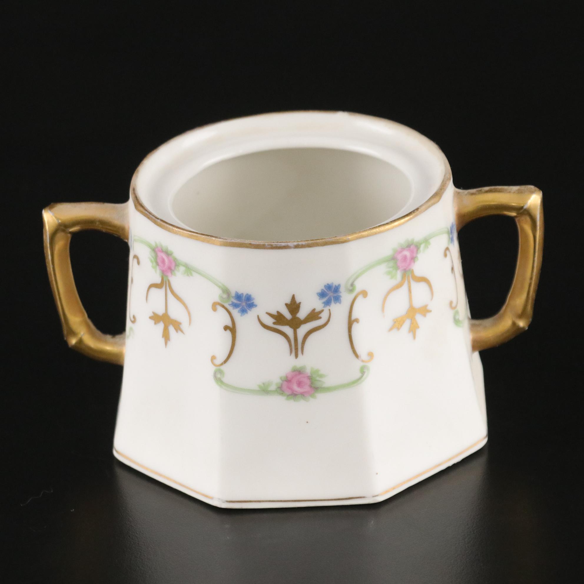 Haviland Limoges Gilt Pitcher & Other French Porcelain Tableware