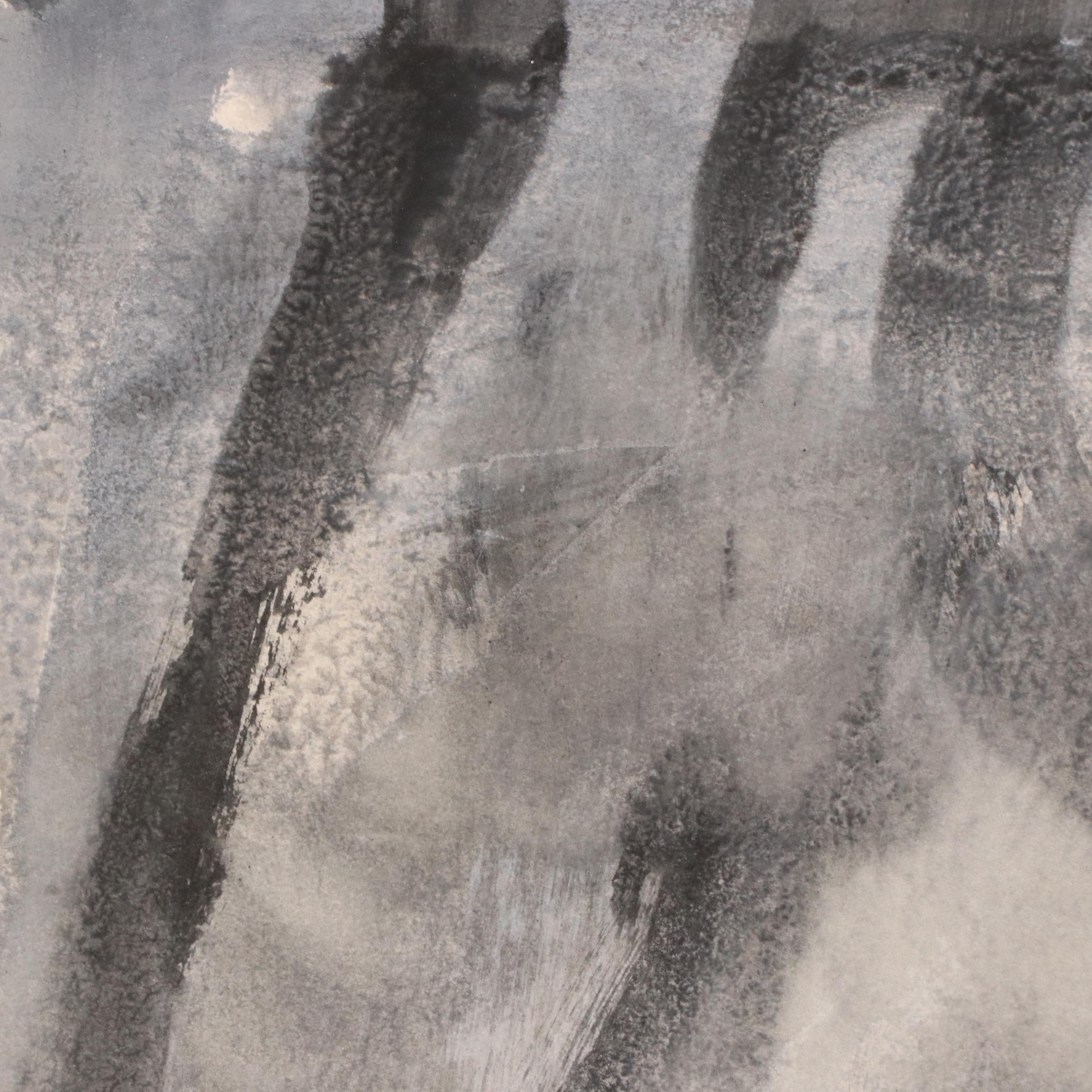 Jack Meanwell Abstract Modern Mixed Media Painting, Late 20th Century